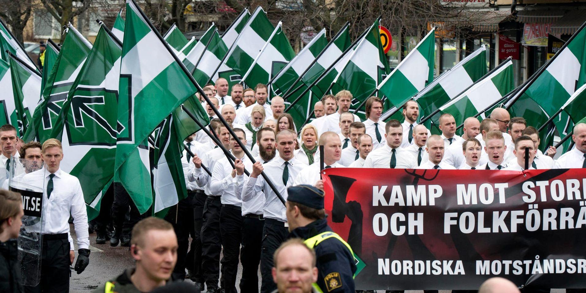 Nazistiska Nordiska motståndsrörelsens (NMR) lockar allt fler användare till sin sajt Nordfront. Arkivbild.