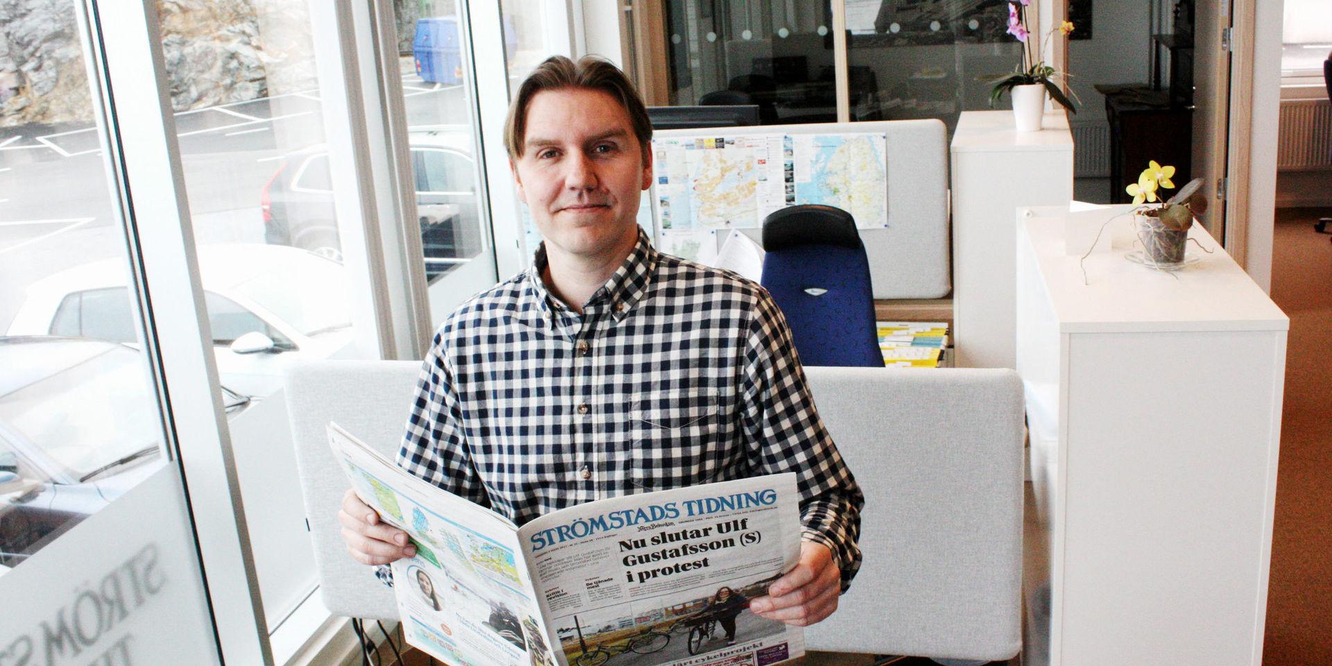 Jakob Simonson, nyhetschef Strömstads Tidning.