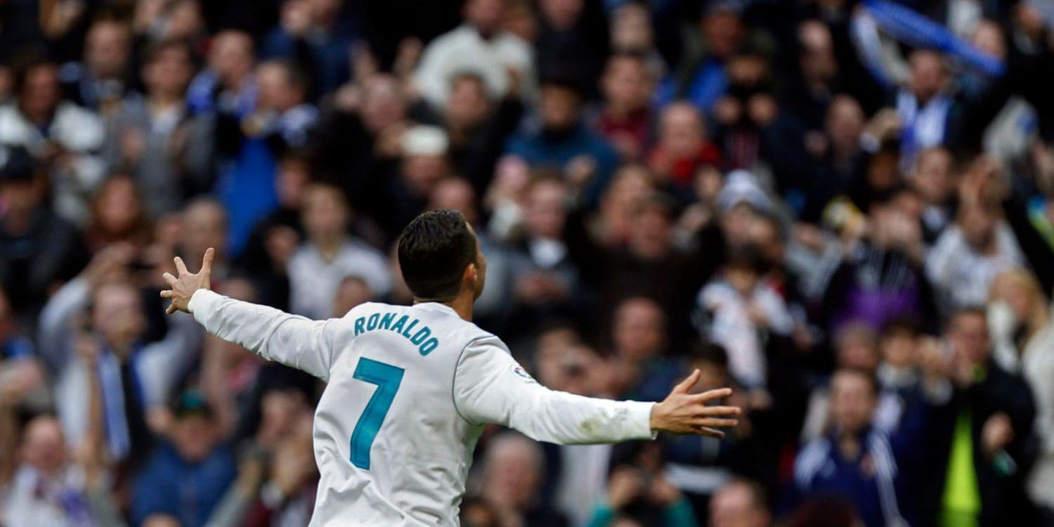 Cristiano Ronaldo och hans Real Madrid ställs mot Paris SG i åttondelsfinal. Arkivbild.