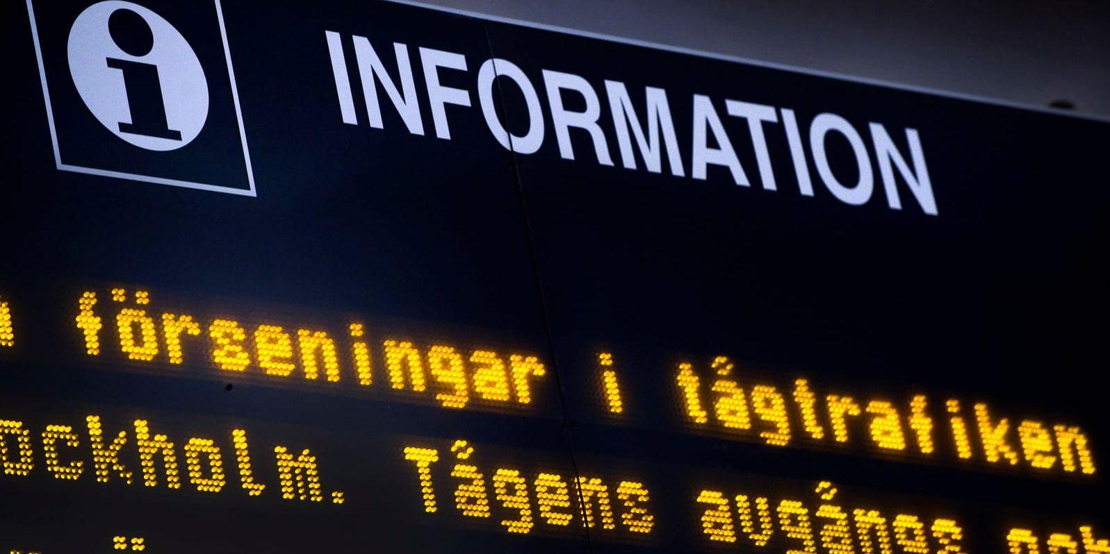 Tågtrafiken är försenad på sträckorna Göteborg-Alingsås och Göteborg-Skövde-Stockholm. Arkivbild.