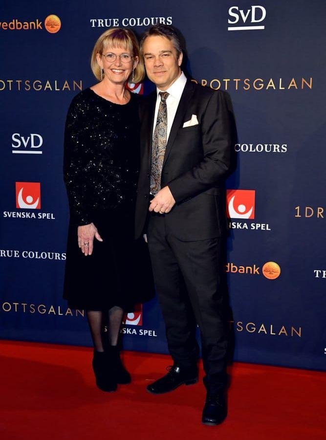Sportjournalisterna Katarina Hultling och Albert Svanberg