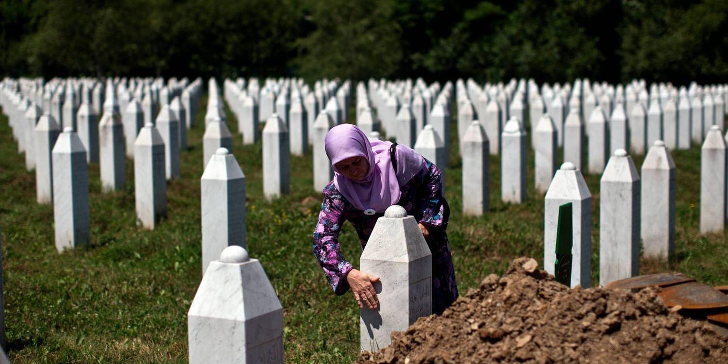 Nästan 8 000 muslimska män och pojkar dödades under Srebrenicamassakern, den värsta Europa skådat sedan andra världskrigets slut. Arkivbild.