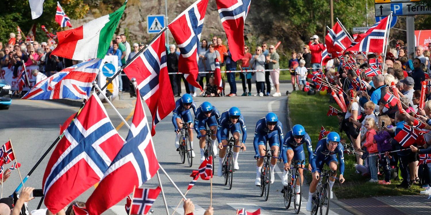 Cykel-VM i Bergen kan få förödande ekonomiska konsekvenser för Norges cykelförbund. Arkivbild.