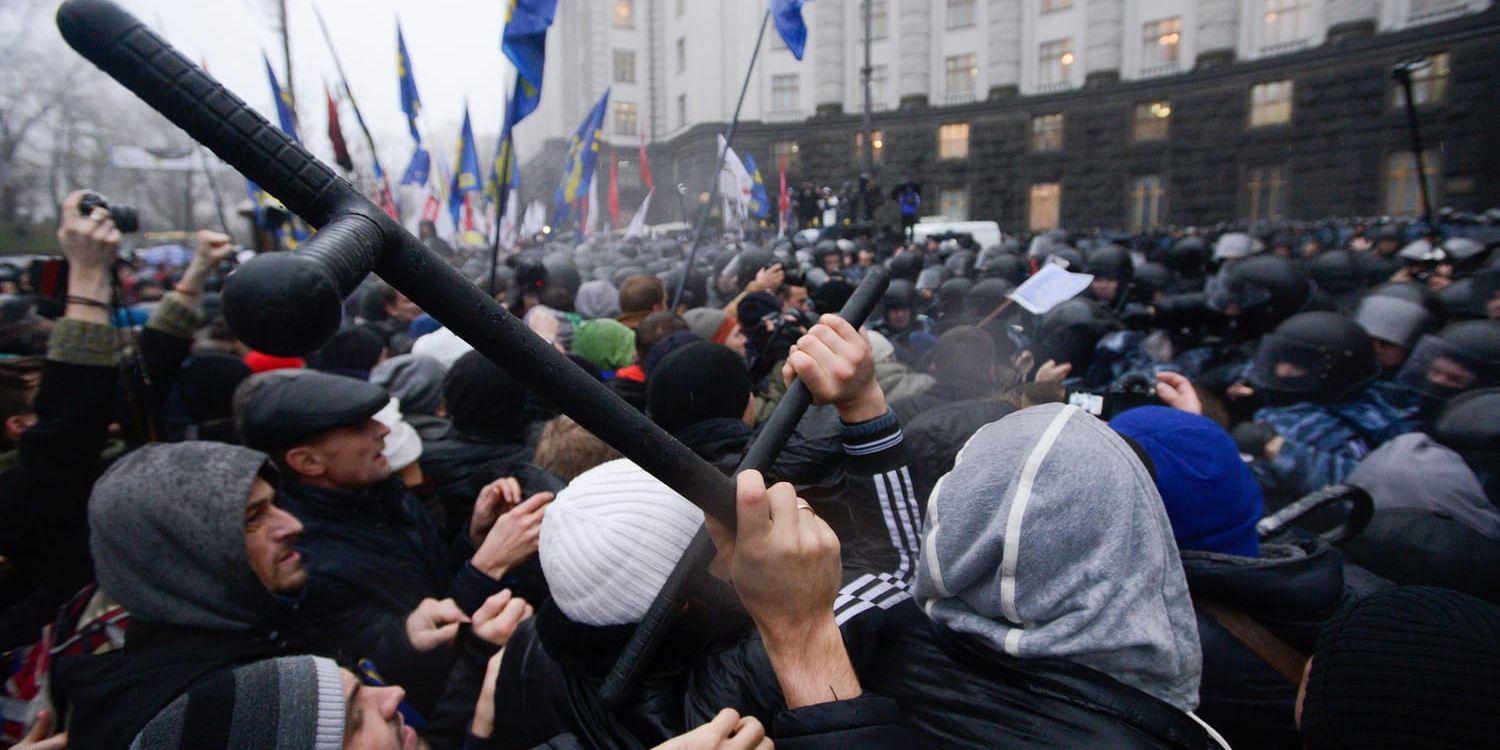 Protester i Ukraina november 2013. Arkivbild.
