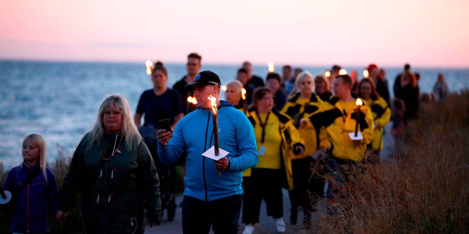 På ön Amager i Köpenhamn ordnades på fredagskvällen en minnesstund för den döda journalisten Kim Wall.