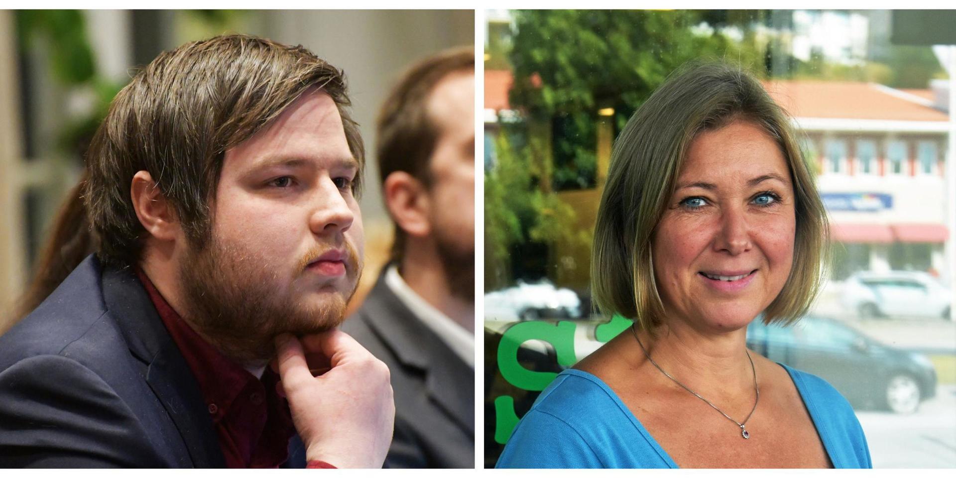 Fredrik Eriksson (SD) och Marie Edvinsson Kristiansen (M) är två av debattörerna. 