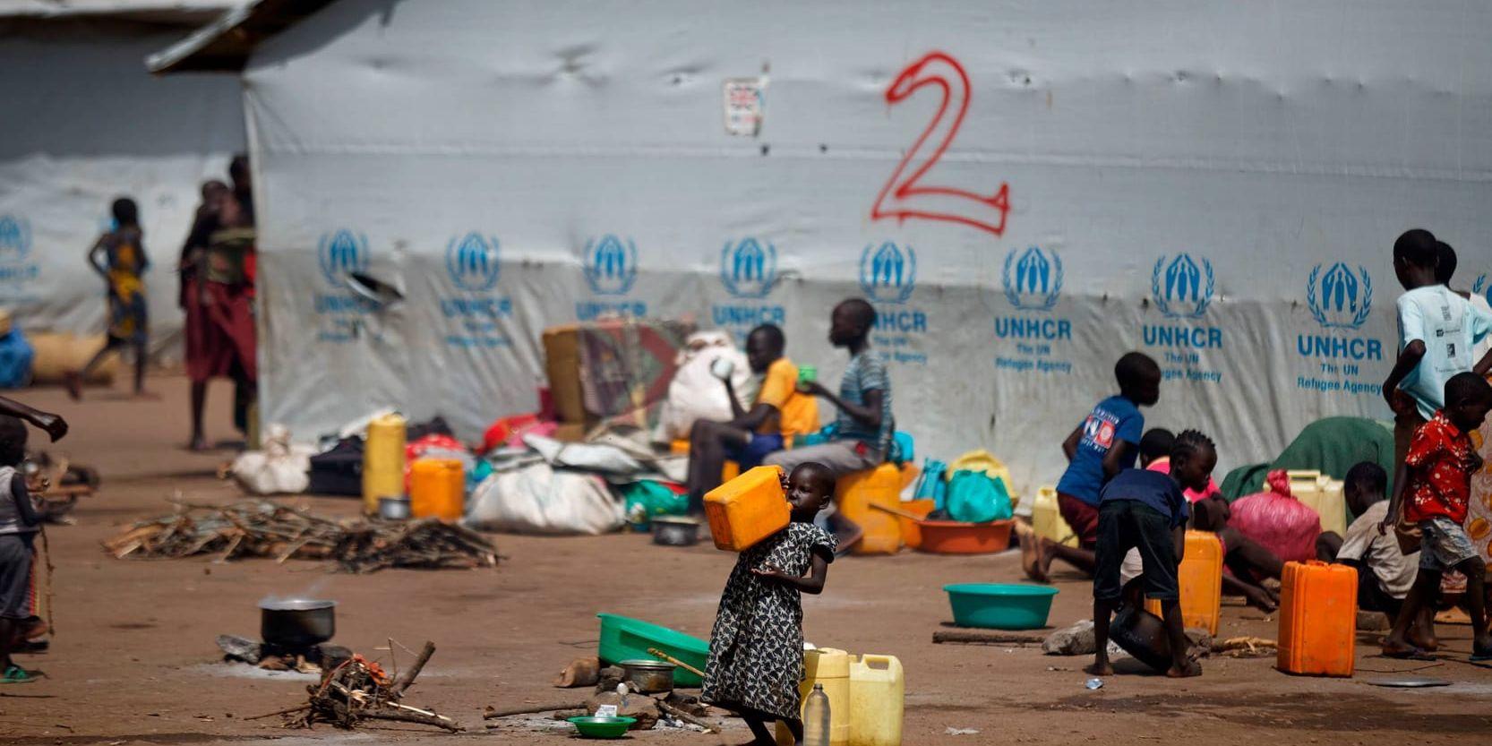Flyktingläger i Uganda. Arkivbild.