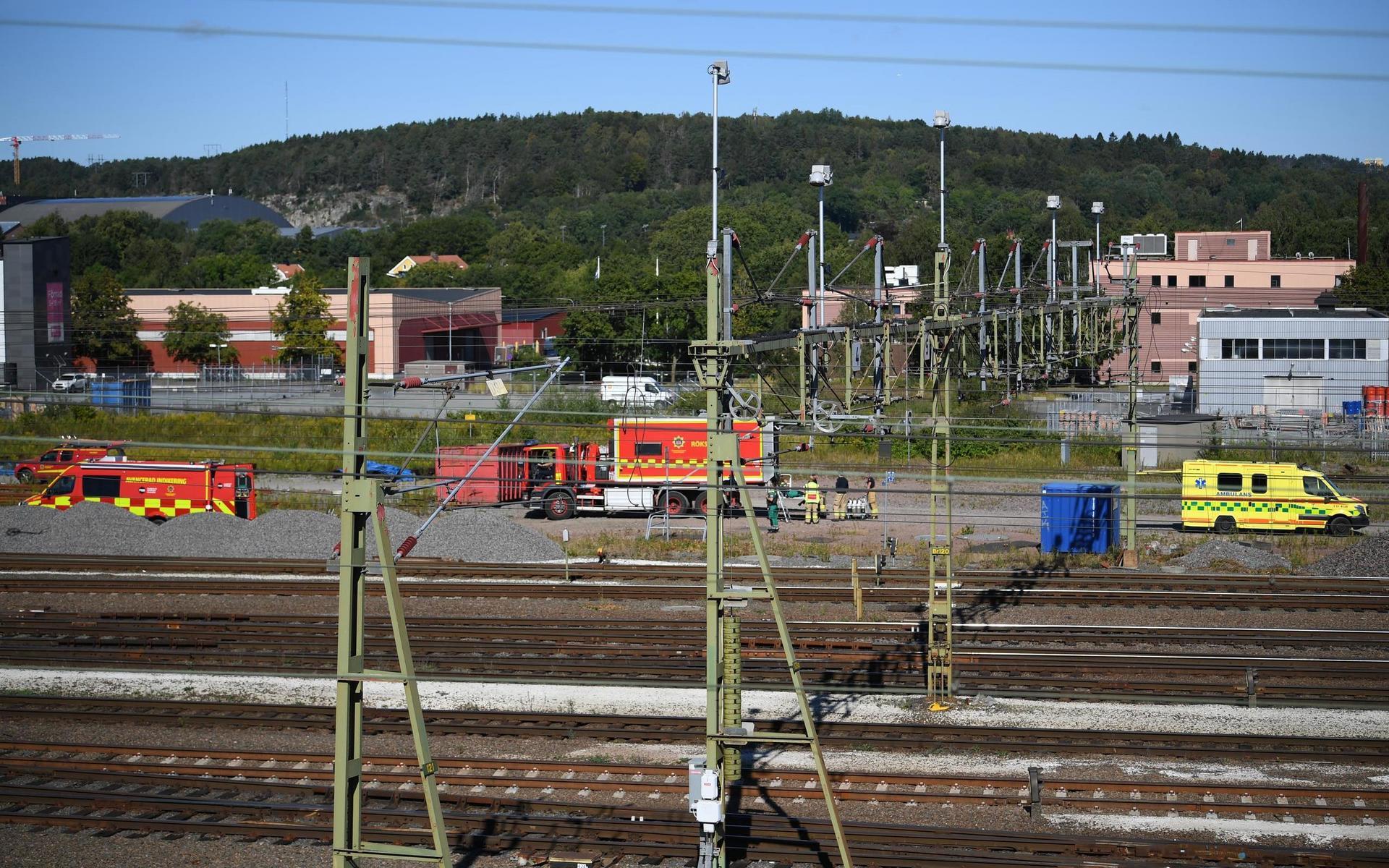 Räddningstjänsten på plats i Sävenäs.