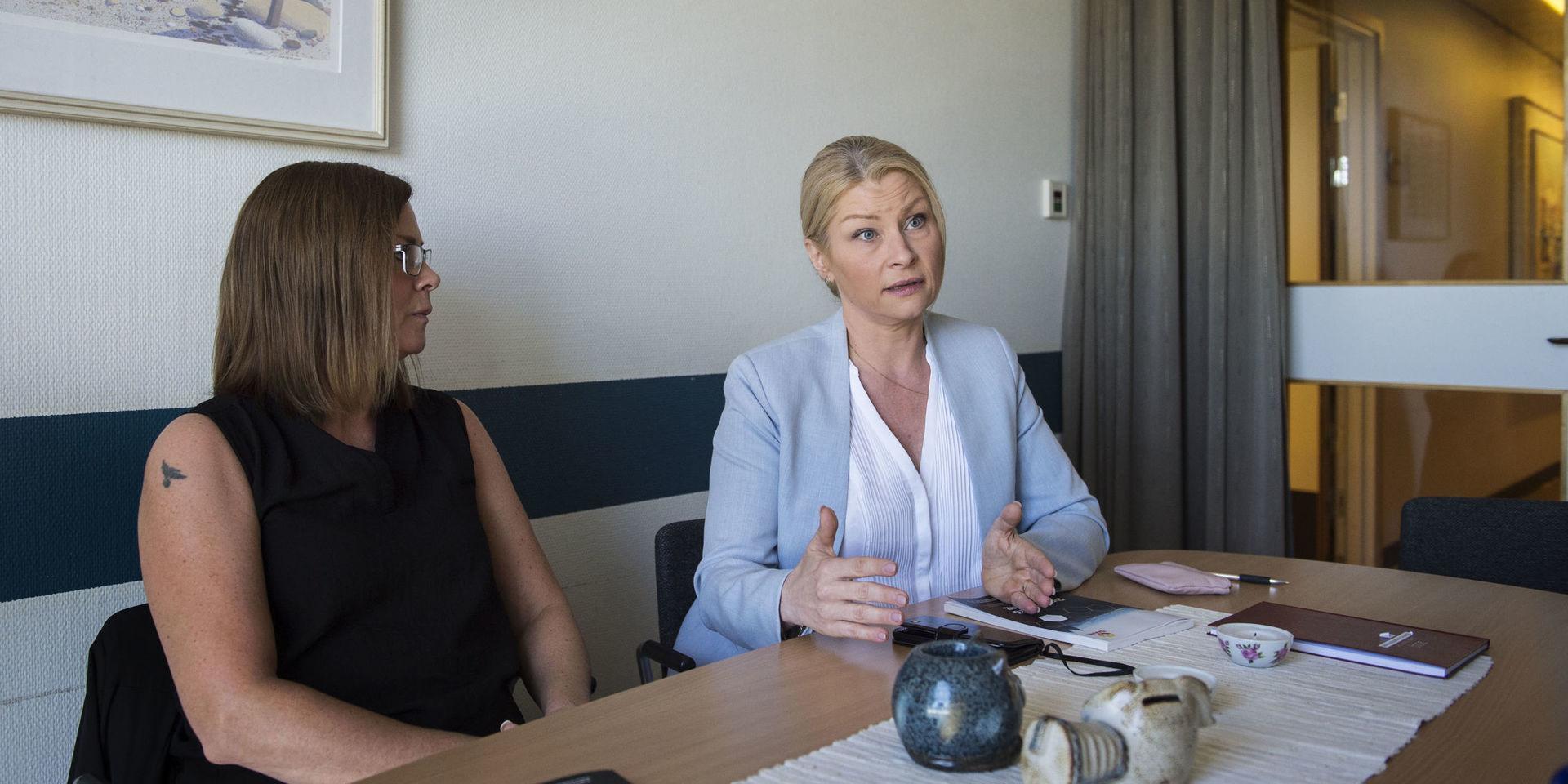 Jenny Åberg, avdelningschef och BI-sjuksköterska och Viktoria Skeie, tillförordnad verksamhetschef.