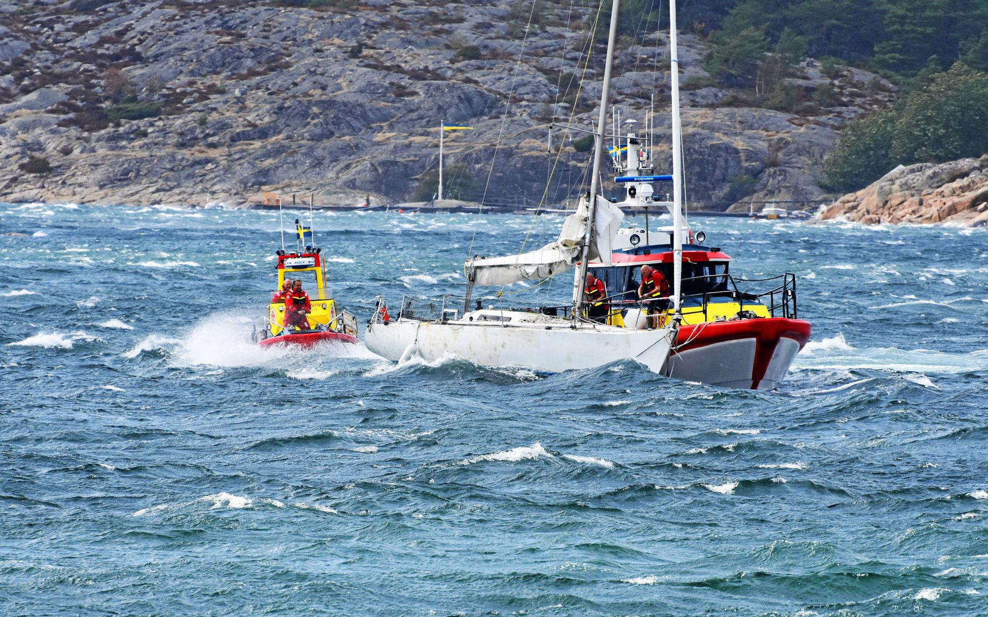 Båt i nödläge i 28 sekundmeter i augusti 2018, som räddades av sjöräddare från Strömstad.