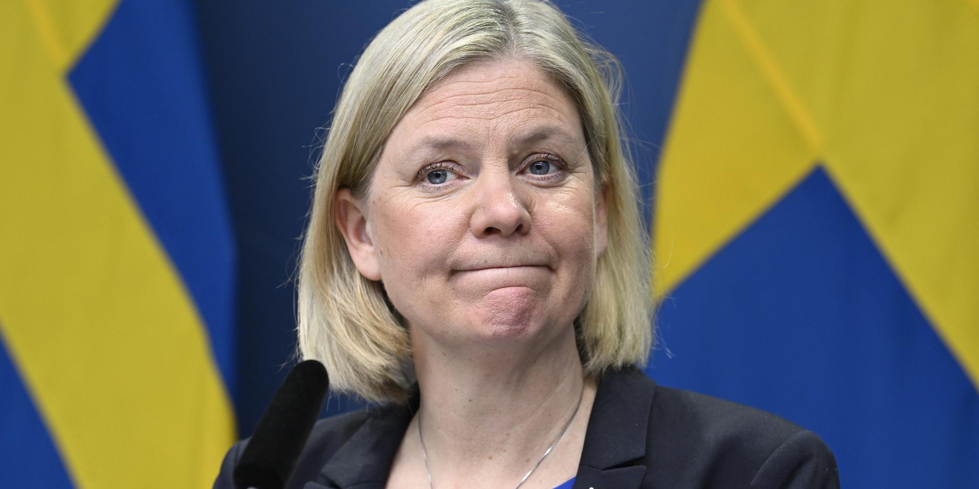 Statsminister Magdalena Andersson (S) kommenterar tisdagens partiledarsamtal om säkerhetsläget.