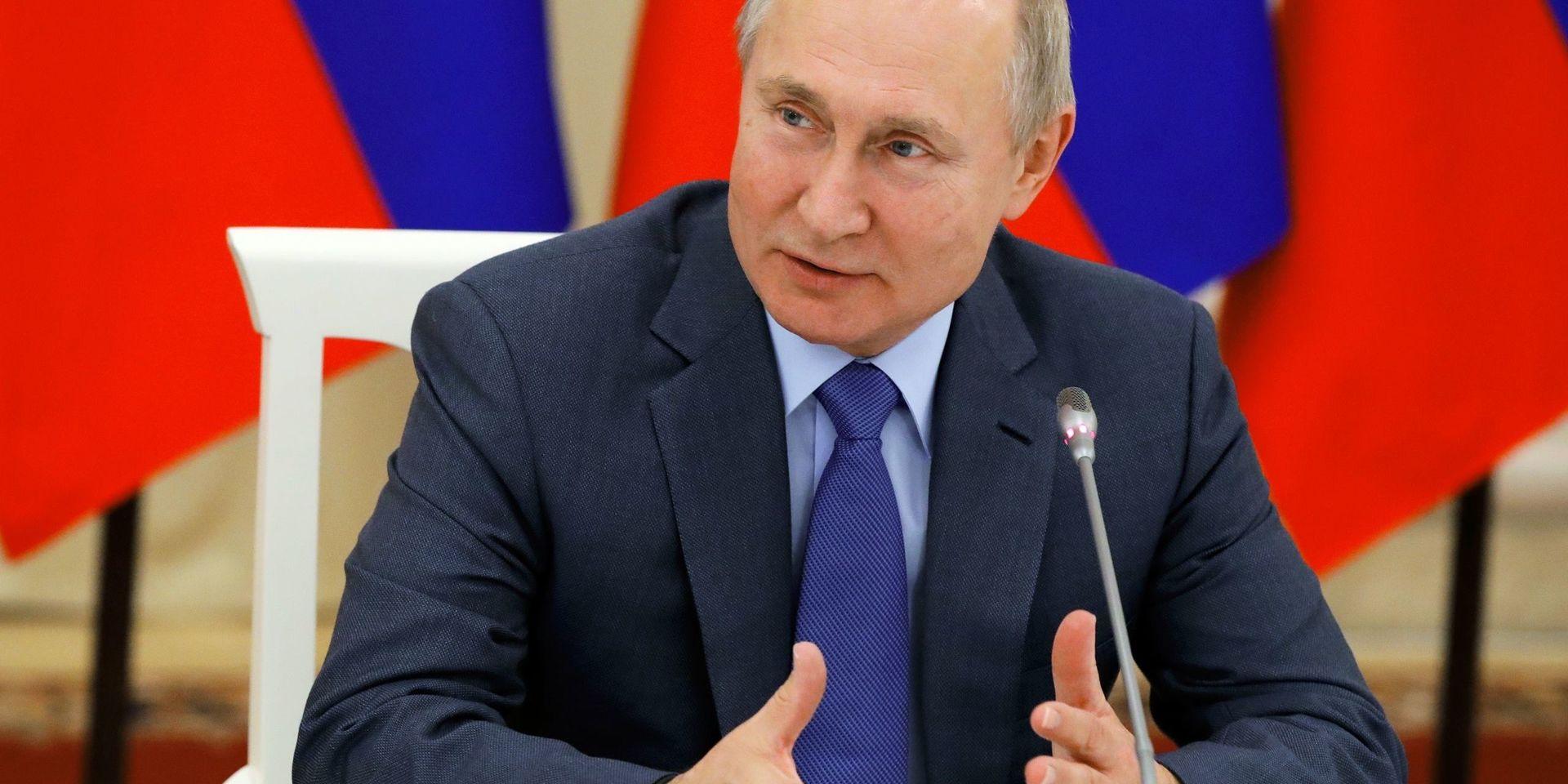 Rysslands president Vladimir Putin vid ett möte den 29 november. Arkivbild.