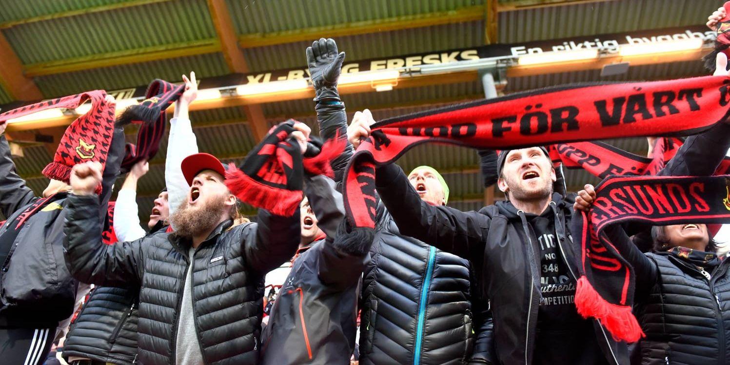 Östersunds supportar jublade efter 2–0-segern mot Galatasaray.