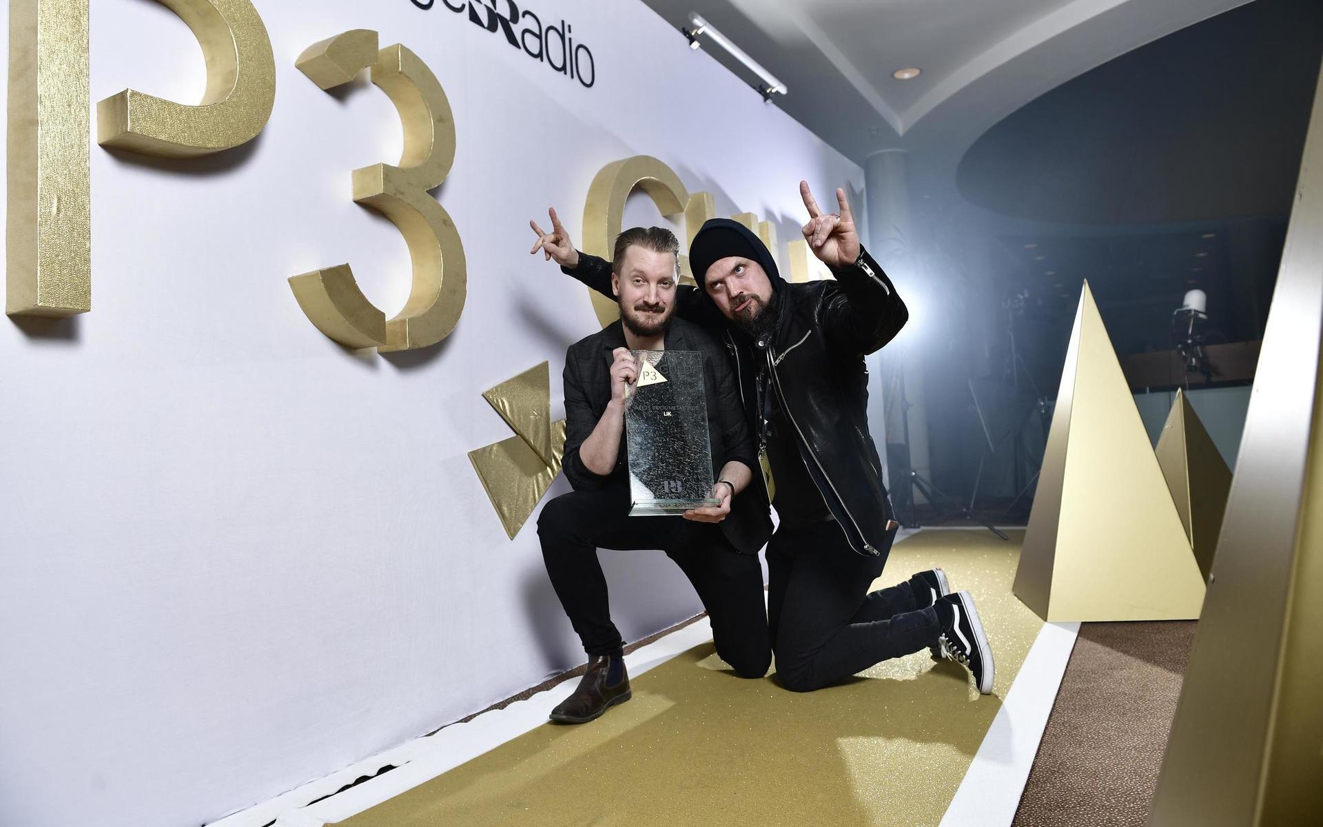 Bandet Lik, här Tomas Åkvi och Niklas Sandin, vann priset Årets ock/metal.