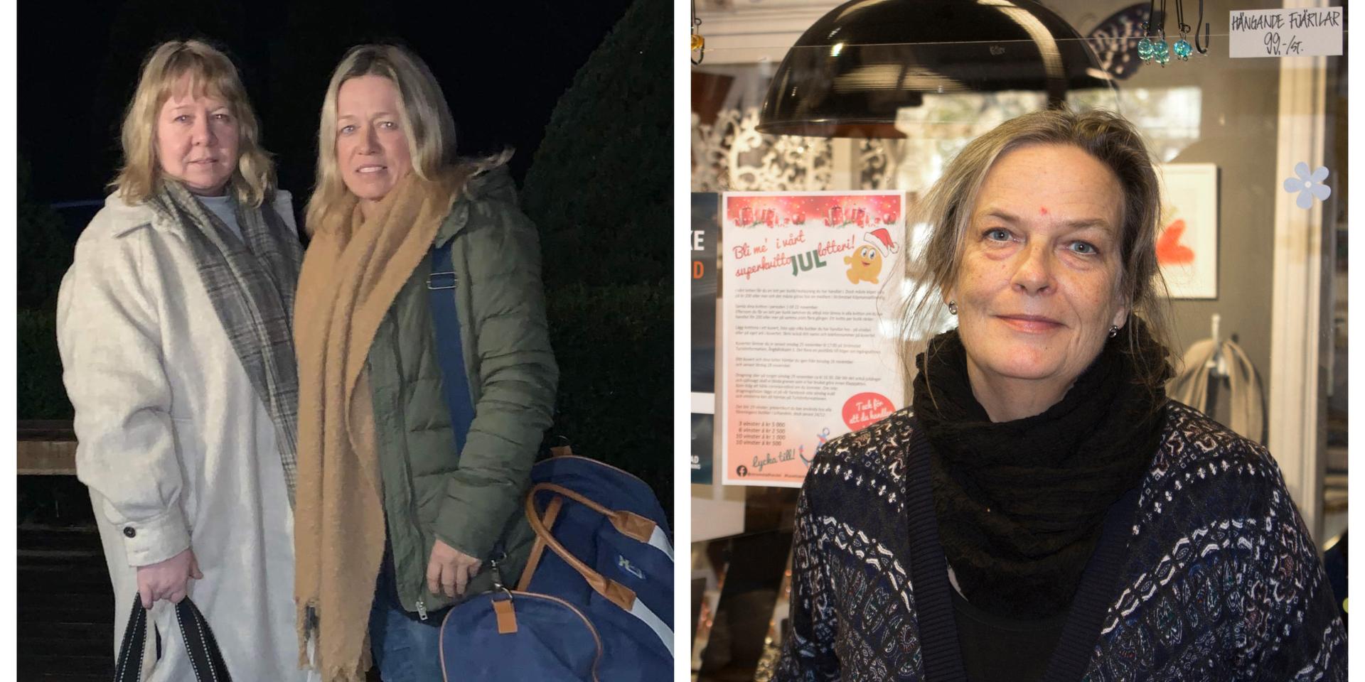 Kate Nilsson och Agneta Nilsson är svägerskor och reser snart ner till ukrainska gränsen för att hjälpa flyktingar från kriget. Heidi Caroline Nyström är Köpmannaföreningens ordförande.