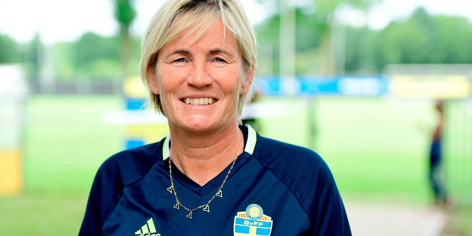 Sveriges assisterande förbundskapten Lilie Persson efter andra dagens träningspass i Nederländerna inför EM-premiären på måndag.