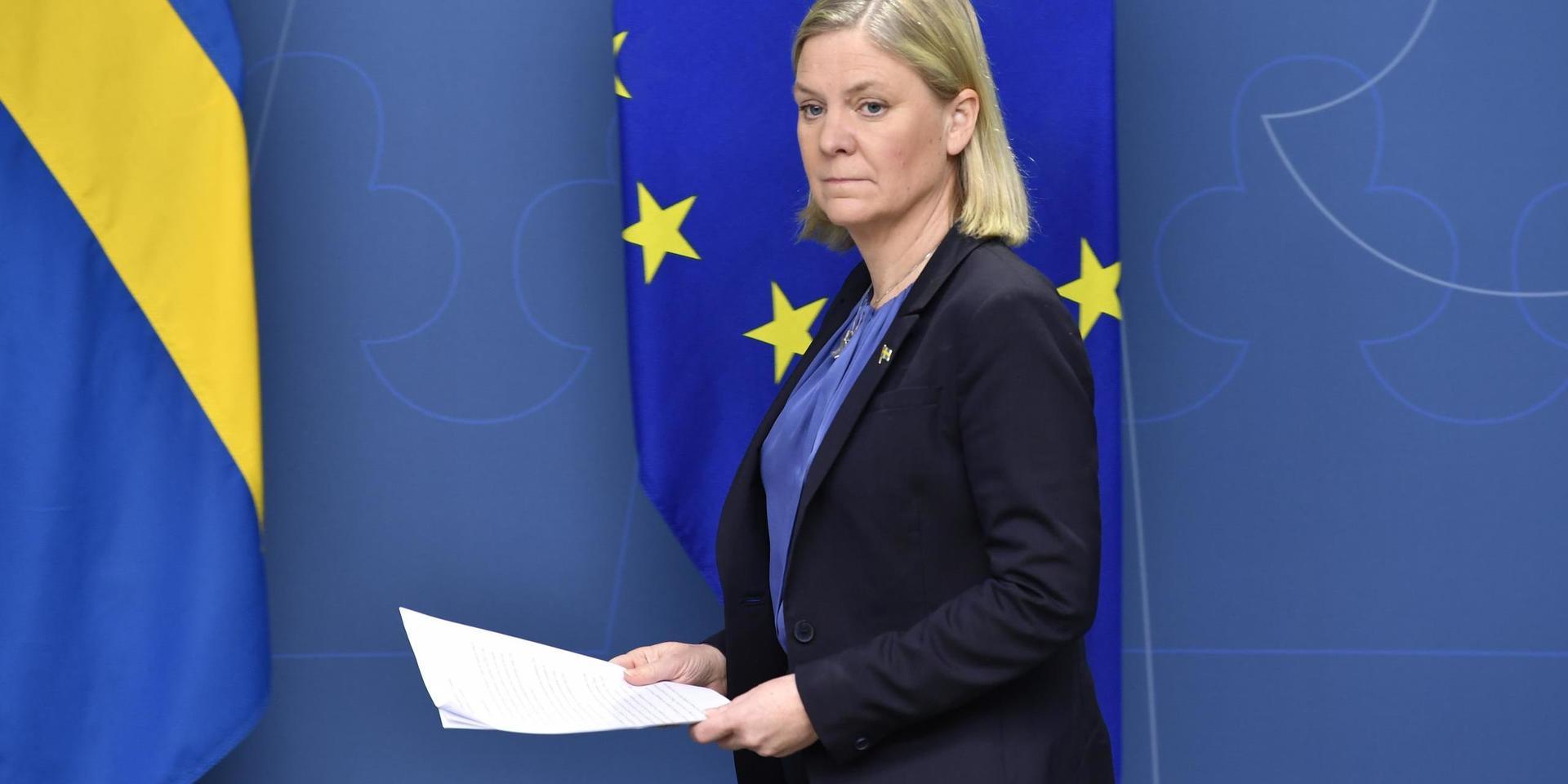 Finansminister Magdalena Andersson (S) kommer att lägga ned Sveriges röst när det gäller ansvarsfrihet för EU-budgeten år 2019. Arkivfoto.