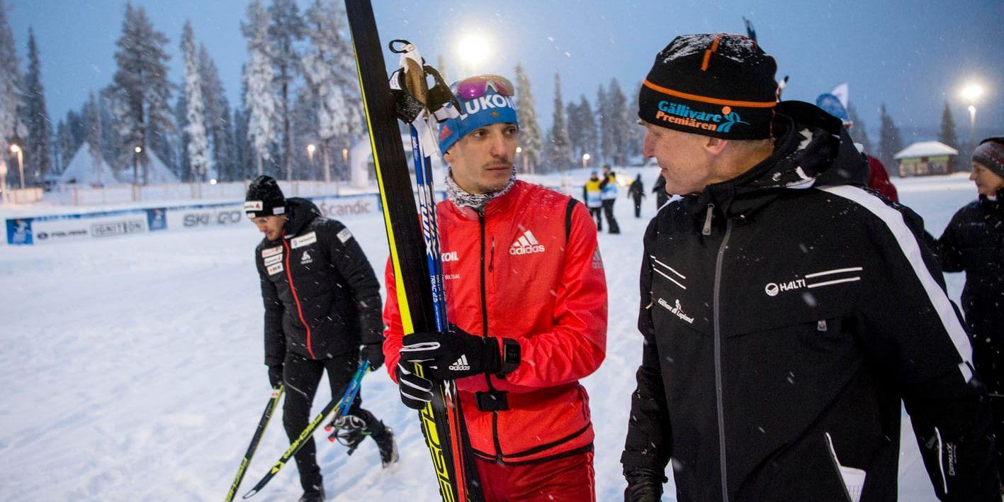 Rysslands Jevgenij Belov vann 10 kilometer fristil i Sverigepremiären i Gällivare.