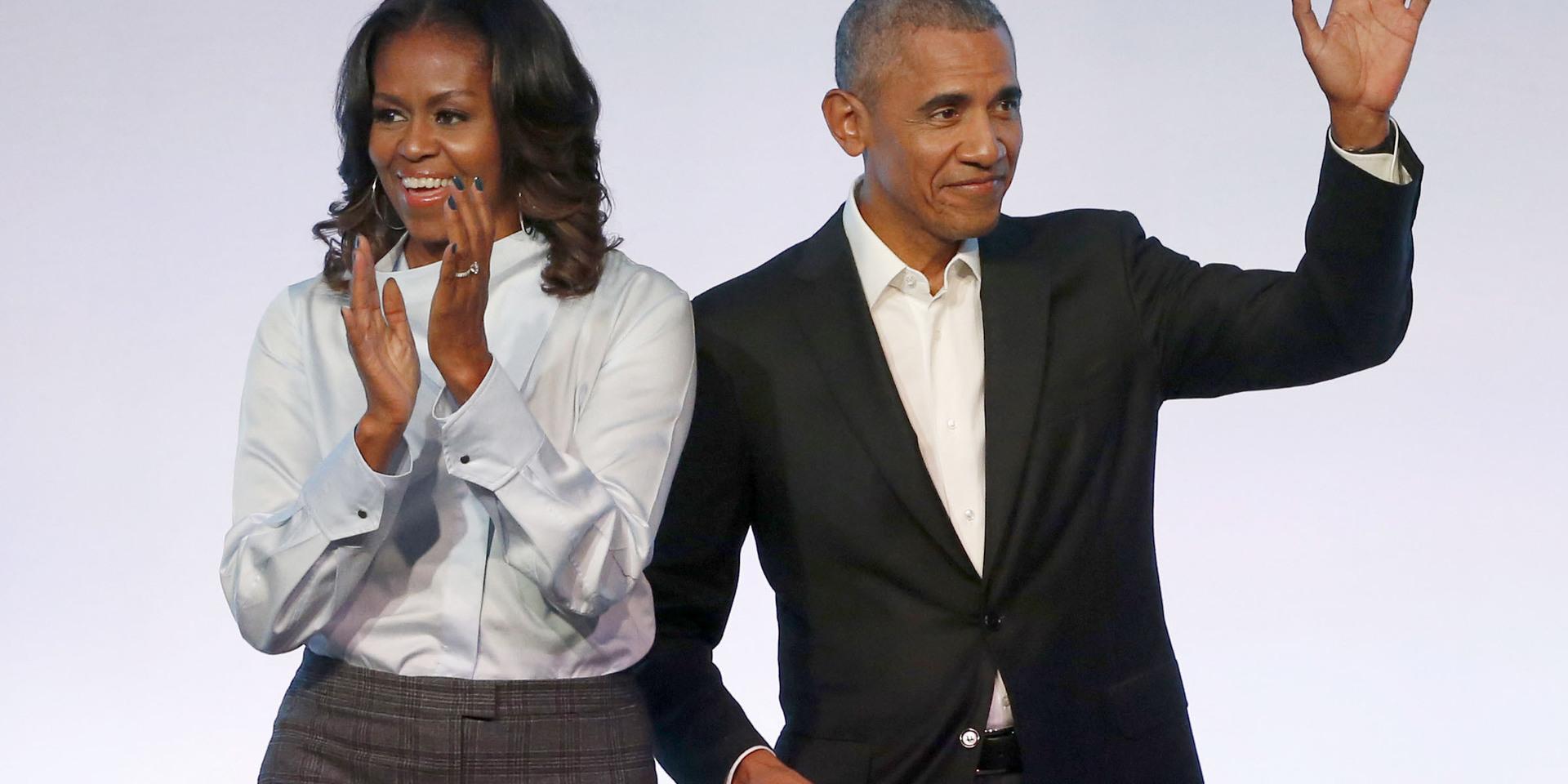 Barack och Michelle Obamas första film har nu släppts på Netflix. Arkivbild. 