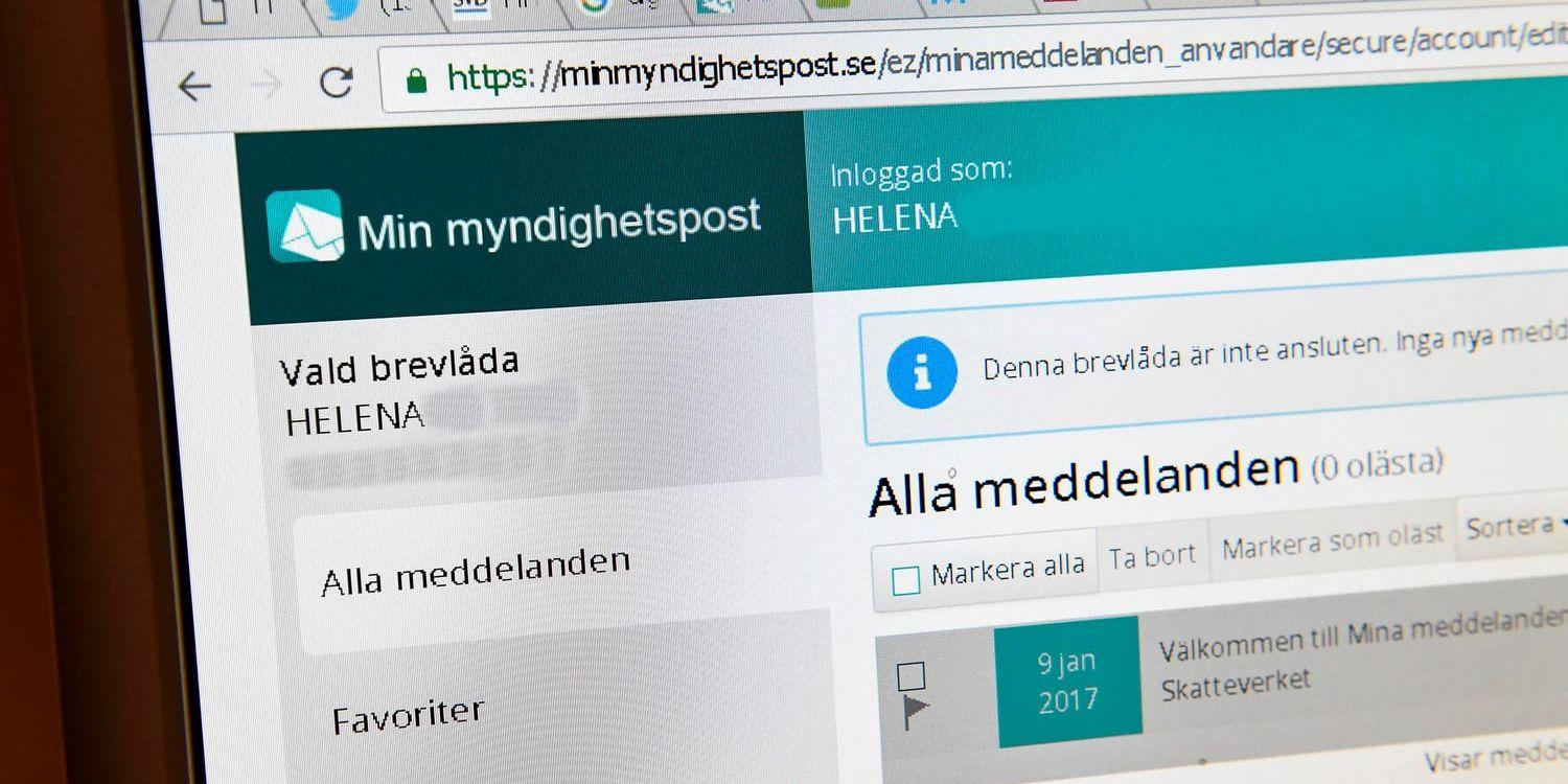 Sverige ligger långt efter Danmark när det gäller användning av digitala brevlådor. Arkivbild.