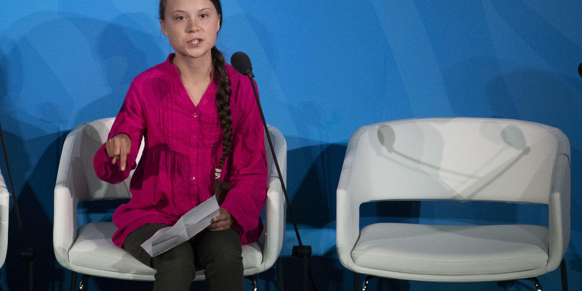 ... Greta Thunberg, svensk klimataktivist, som tilldelas Nobels fredspris i år? Arkivbilder.