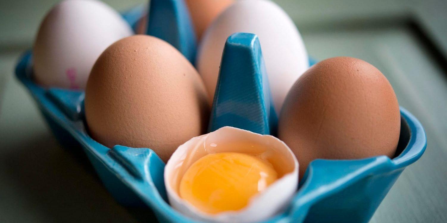Ägg, och då framför allt äggulan, innehåller mycket kolesterol. Arkivbild.
