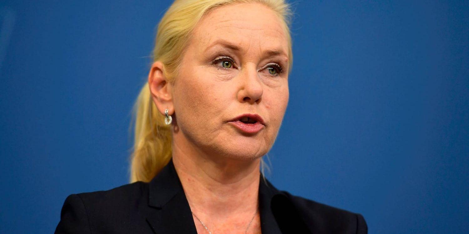 Anna Johansson (S) är var infrastrukturministern som fick avgå på grund av IT-skandalen på Transportstyrelsen. Arkivbild.