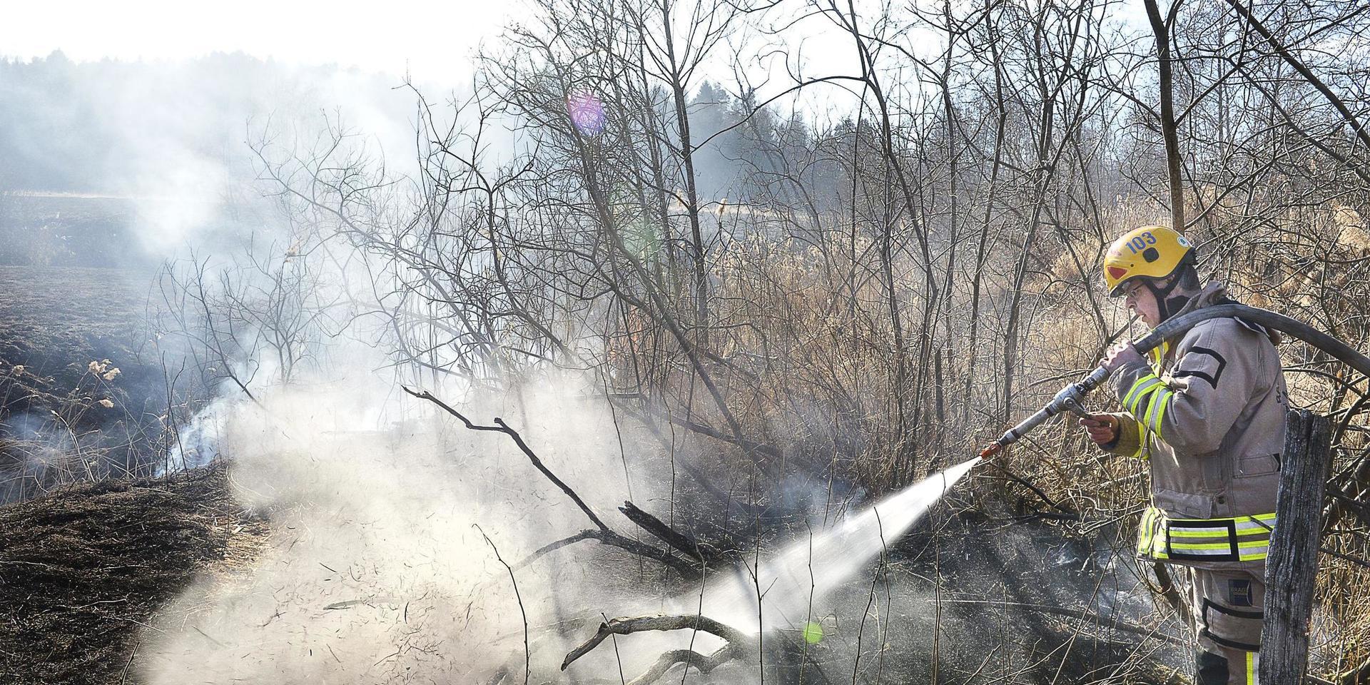 Stor gräsbrand i Nygård (Arkivbild).