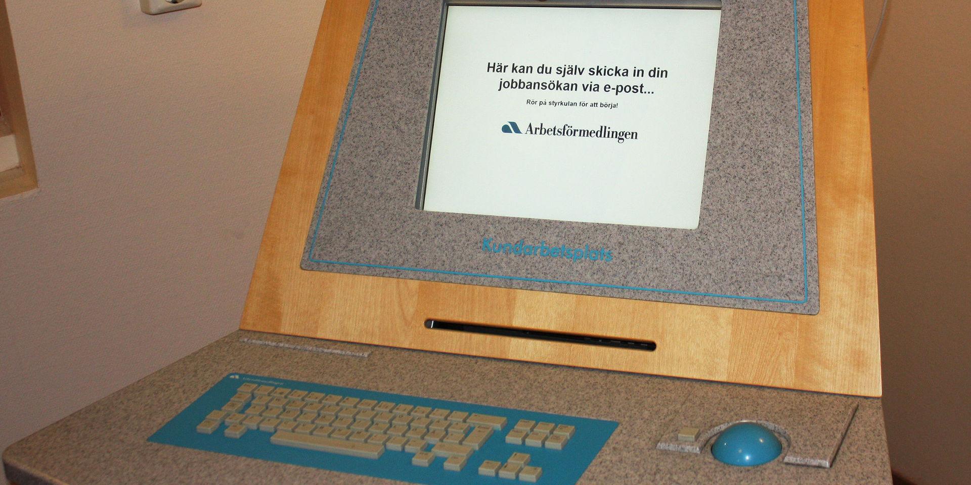 Arbetsförmedlingens dator för jobbsökande (arkivbild).