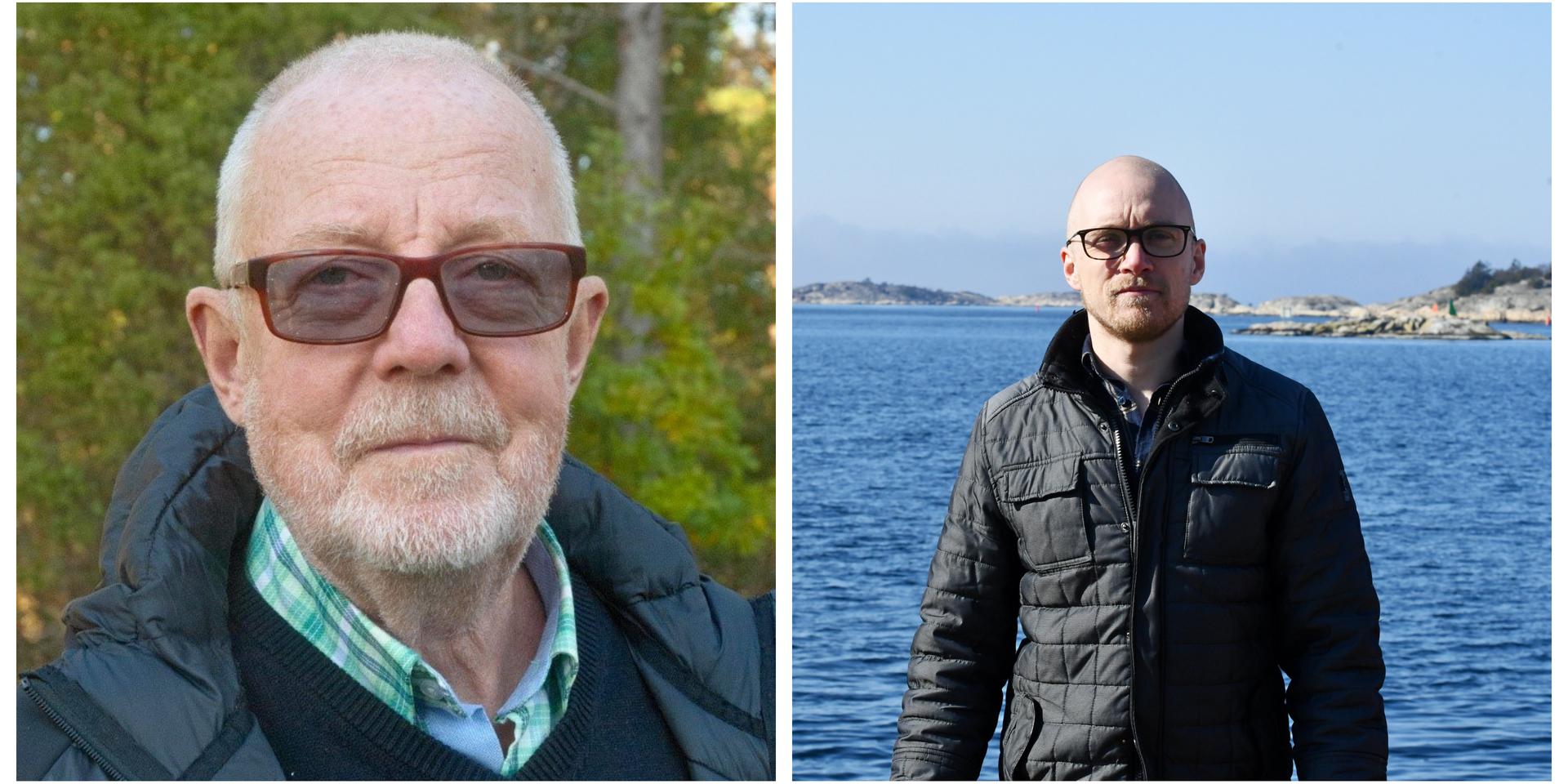 Centerpartisterna från Strömstad, Tore Lomgård och Andreas Hansson, skriver insändare ihop med Rickard Nordin, klimat- och energipolitisk talesperson.