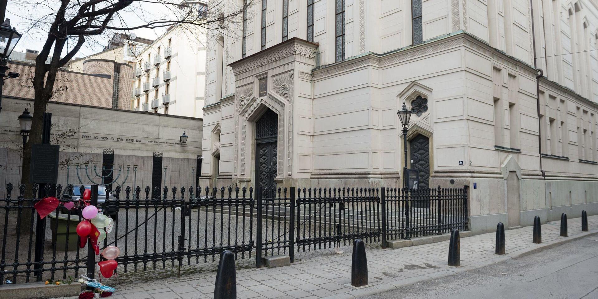 Stockholms stora synagoga utsattes för den koordinerade attacken. Arkivbild.