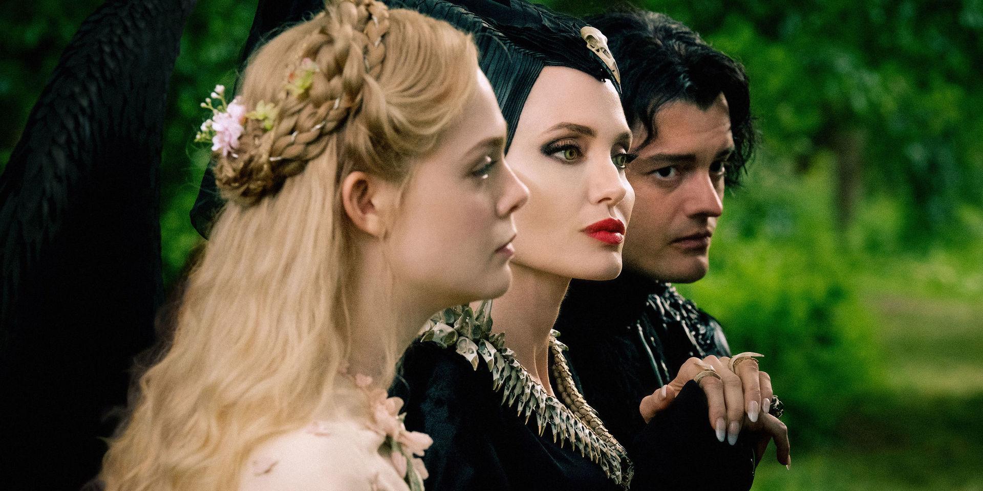 Angelina Jolie får sällskap av bland andra Elle Fanning och Sam Riley i 'Maleficent 2: Ondskans härskarinna'. Arkivbild. 