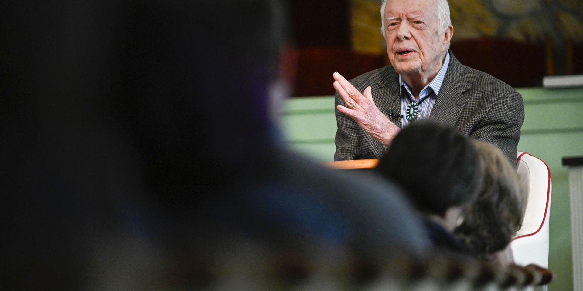 USA:s president 1977 till 1981 Jimmy Carter vårdas på sjukhus. 