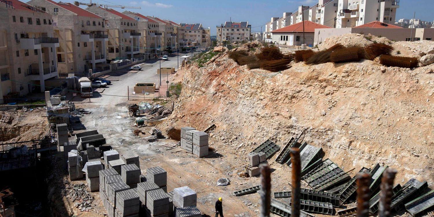 FN uppger att Israel har ökat byggtakten på Västbanken. Arkivbild.
