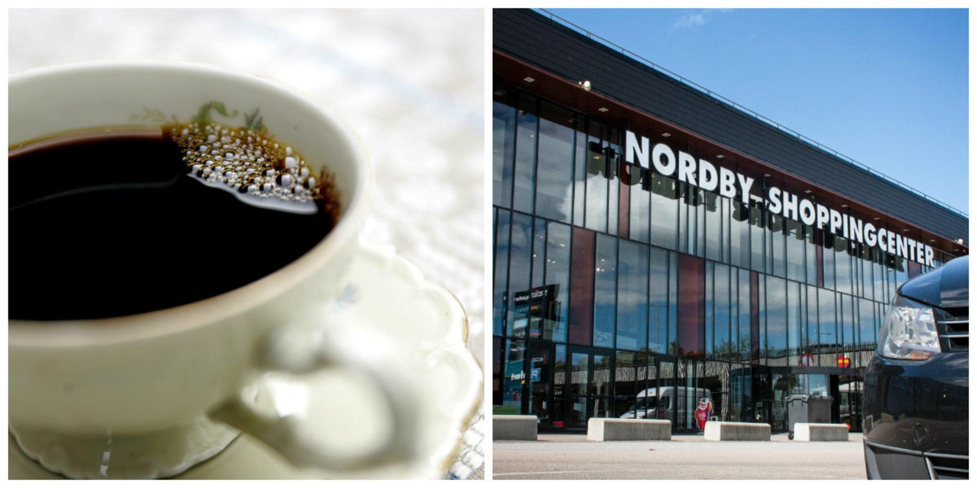 Kaffemisshandel. På måndagen kastade en man varmt kaffe på en anställd på Nordby Shoppingcenter.