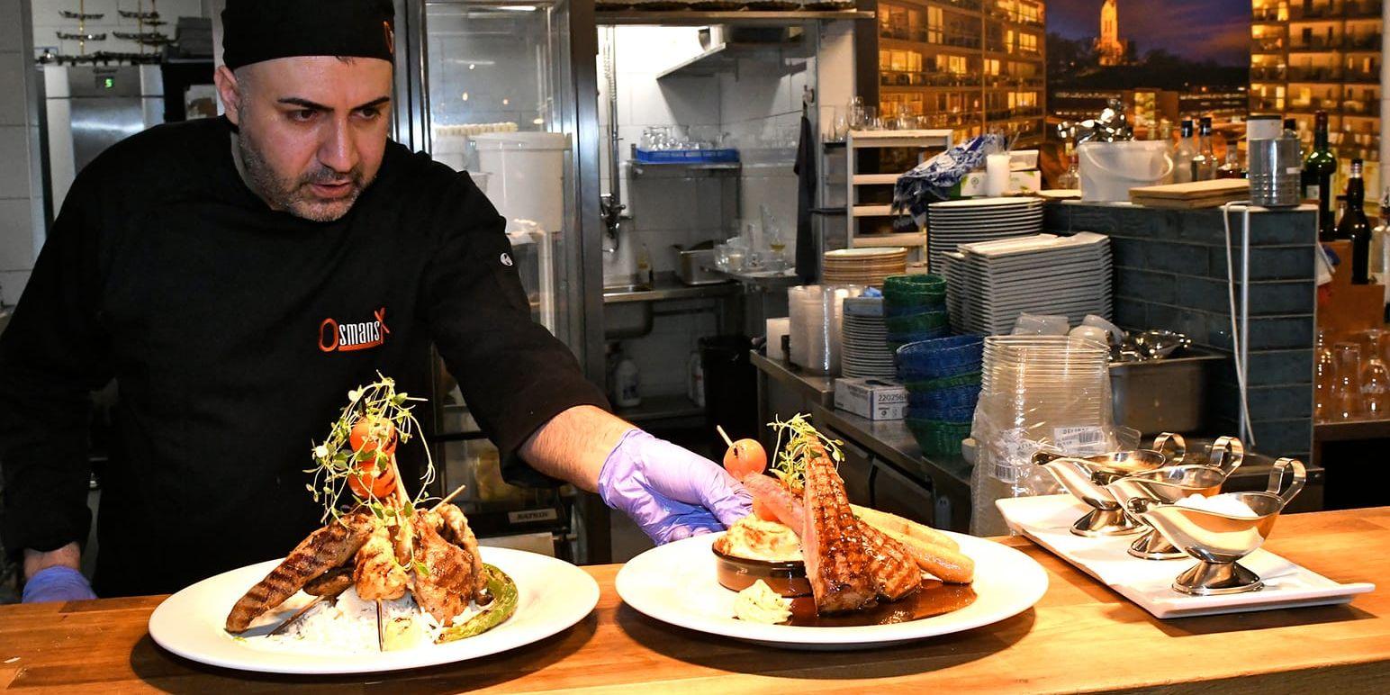 Restaurangens ägare Osman Özcan jobbar med kreativa uppläggningar för att göra gästerna extra glada.
