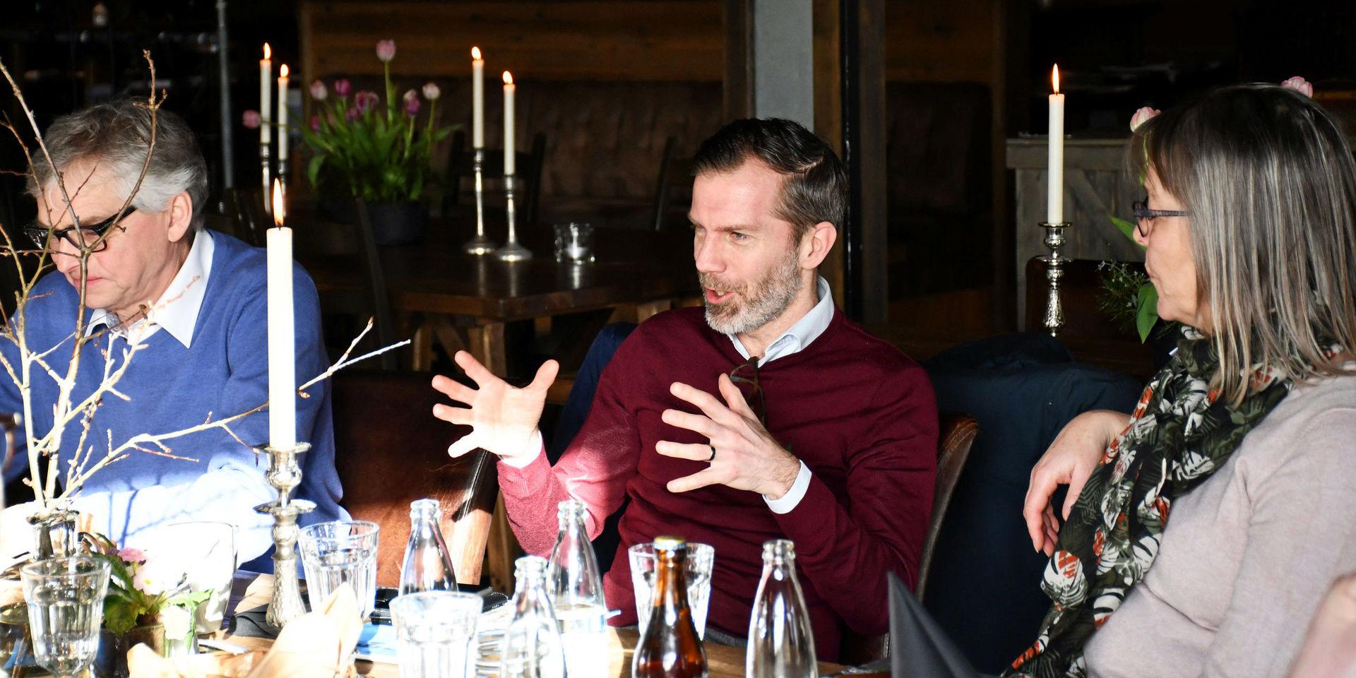 Centerpartisterna Roger Björkbacka, (politisk sakkunnig på riksdagskansliet), Per Åsling, (förste vice ordförande för skatteutskottet), och Helena Vilhelmsson (ersättare i riksdagens skatteutskott) besökte Daftö Resort och Svinesund i februari.