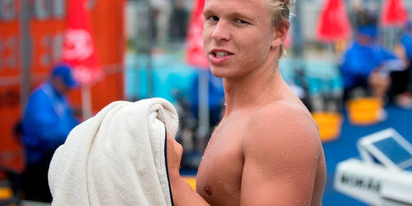 "Jag har drömt om att få simma en VM-final", säger Victor Johansson. Arkivbild.