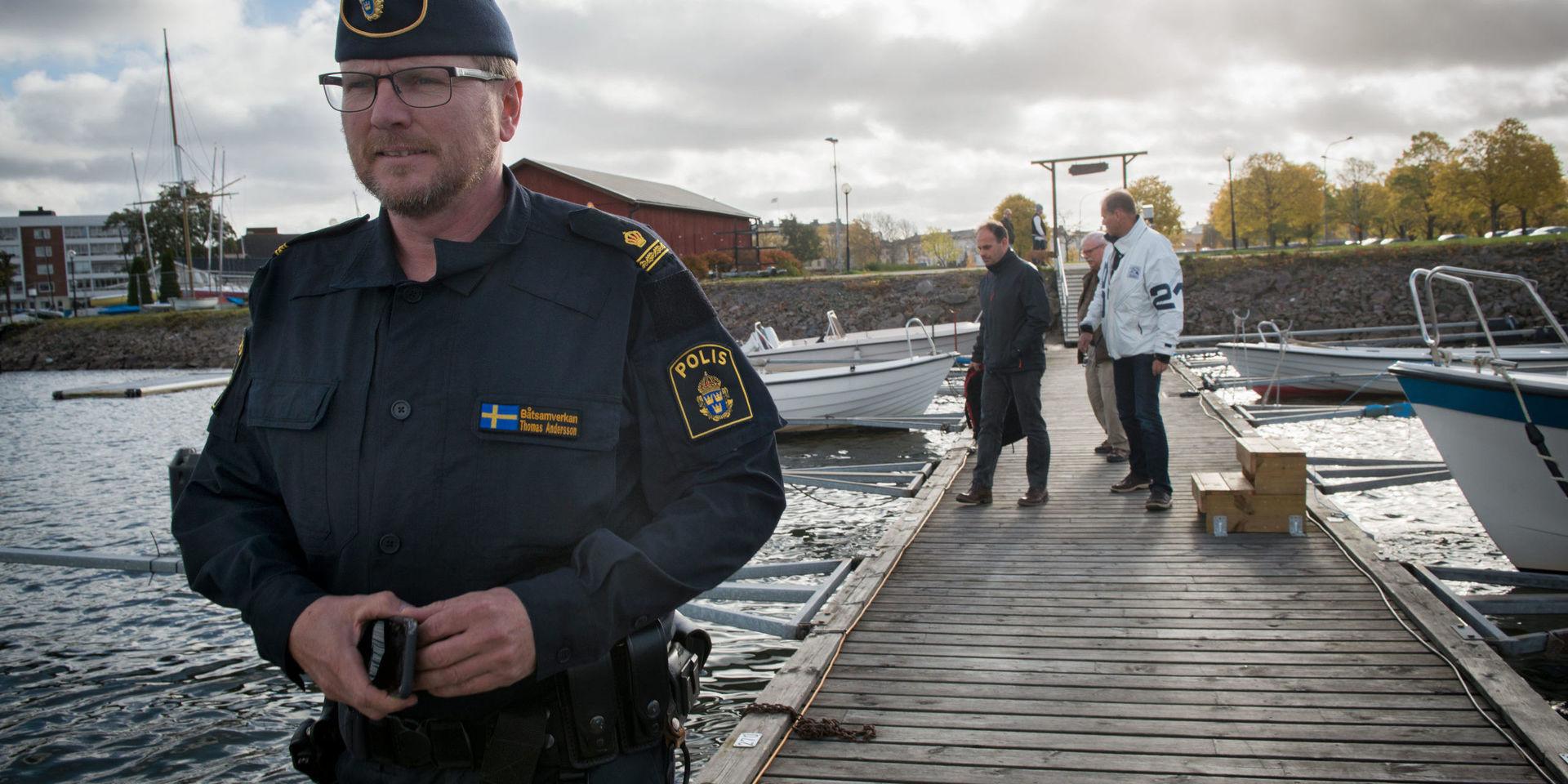 Thomas Andersson, samordnare för polisens båtsamverkan. Bilden har i övrigt inget med onsdagens misstänkta stölder att göra.
