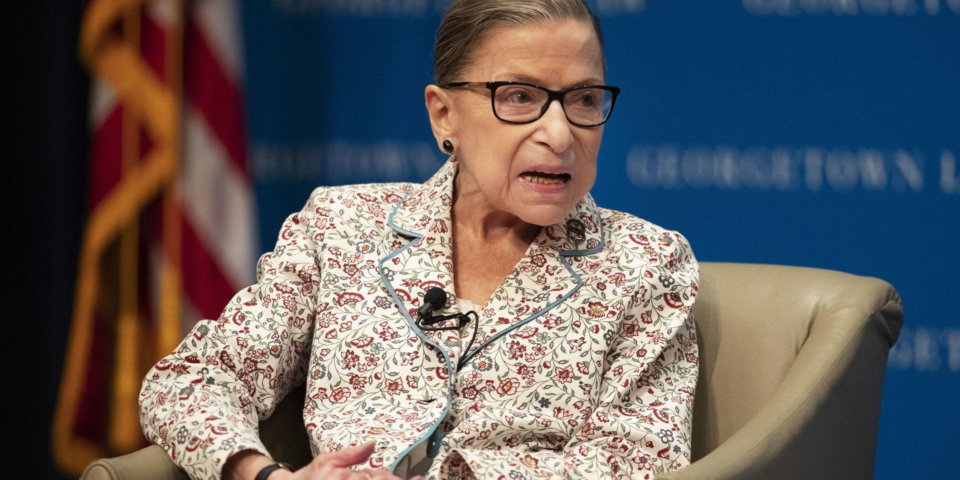 Den amerikanska HD-domaren Ruth Bader Ginsburg. Arkivbild.