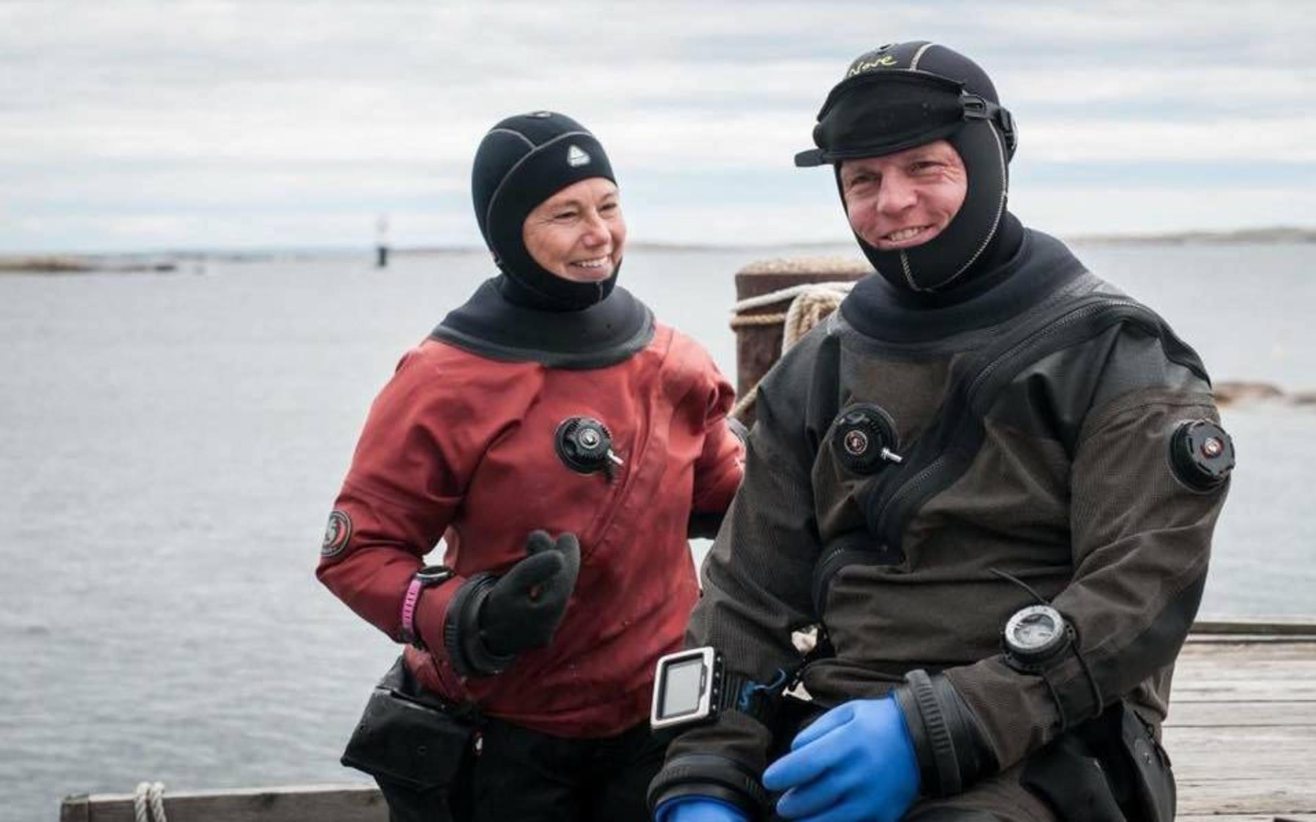 Katrin och Nove Nyberg brinner för dykning och att filma och fota livet under ytan.