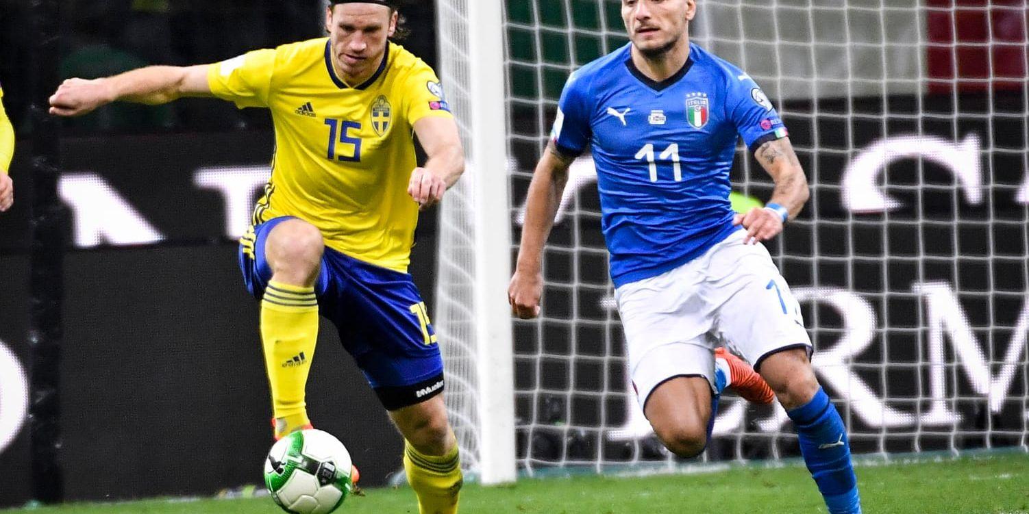 VM-kvalmatchen mellan Italien och Sverige lockade flest tittare.