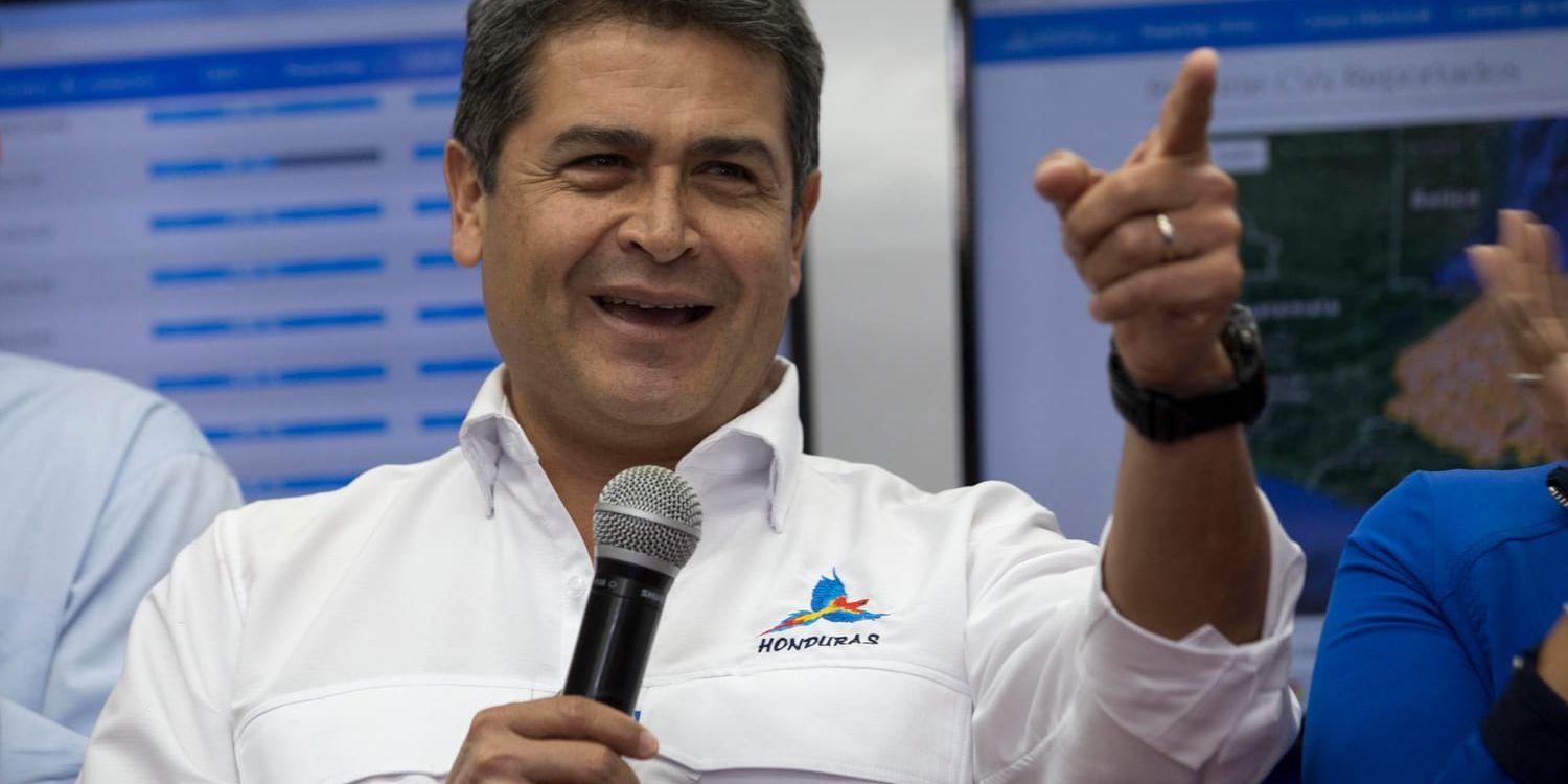 Honduras sittande president Juan Orlando Hernández.