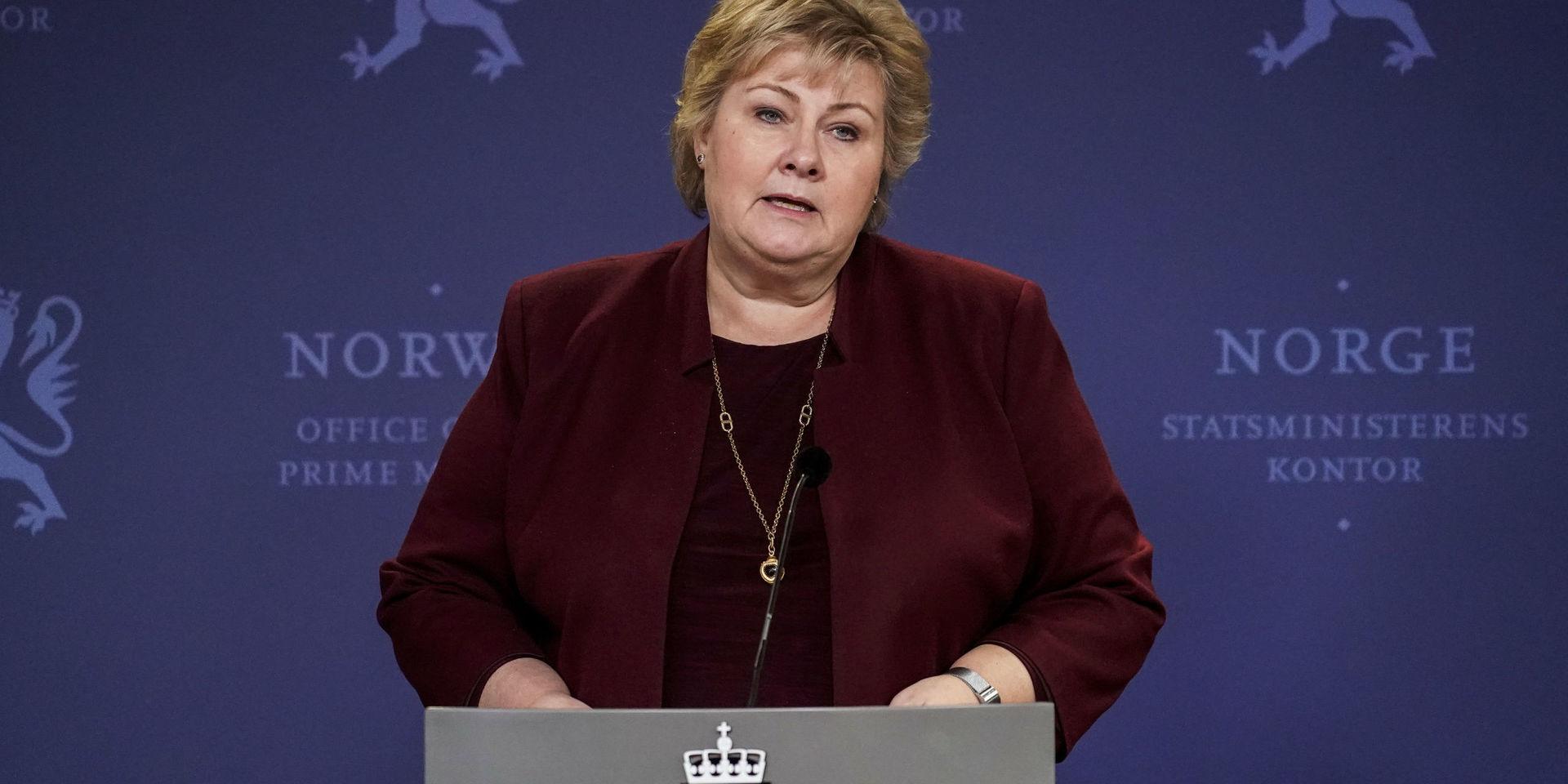 Norges statsminister Erna Solberg. Arkivbild. 