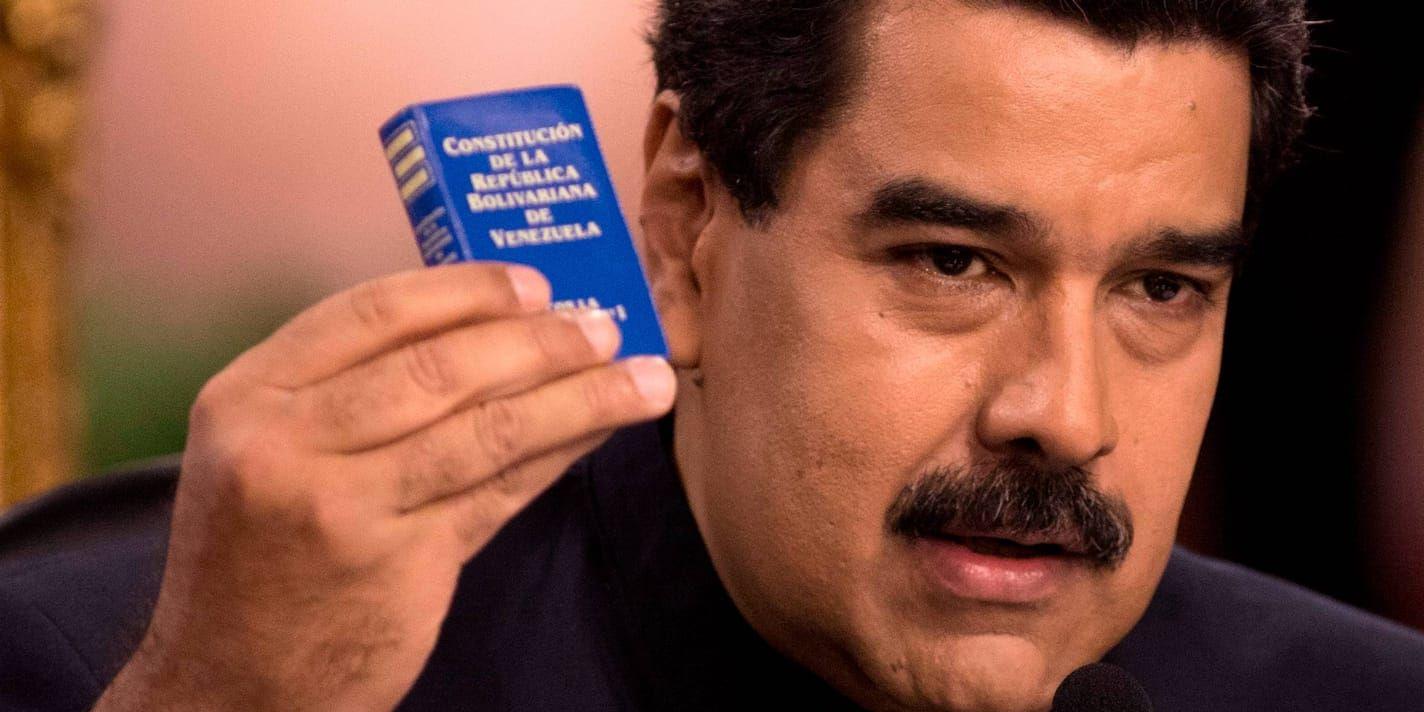 Venezuelas president Nicolás Maduro motsätter sig oppositionens kvar på nya val. Arkivbild.