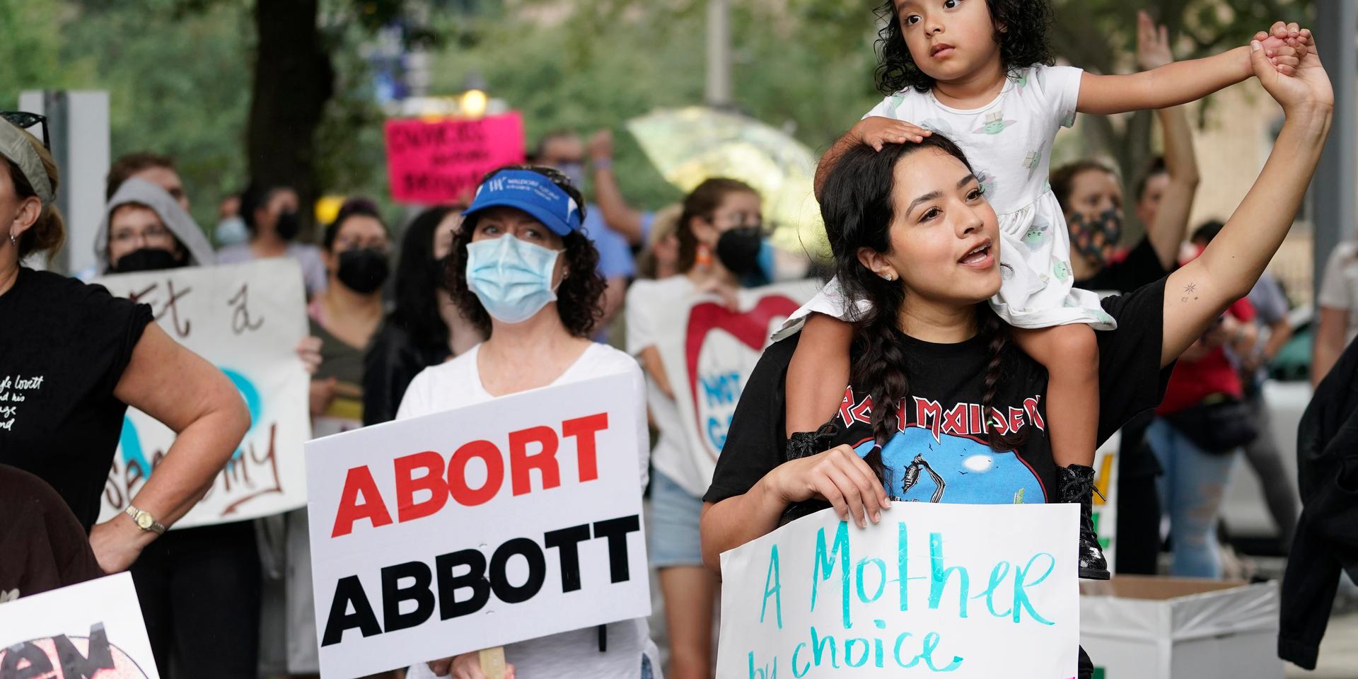 Demonstration mot abortlagen i Texas. Arkivbild.