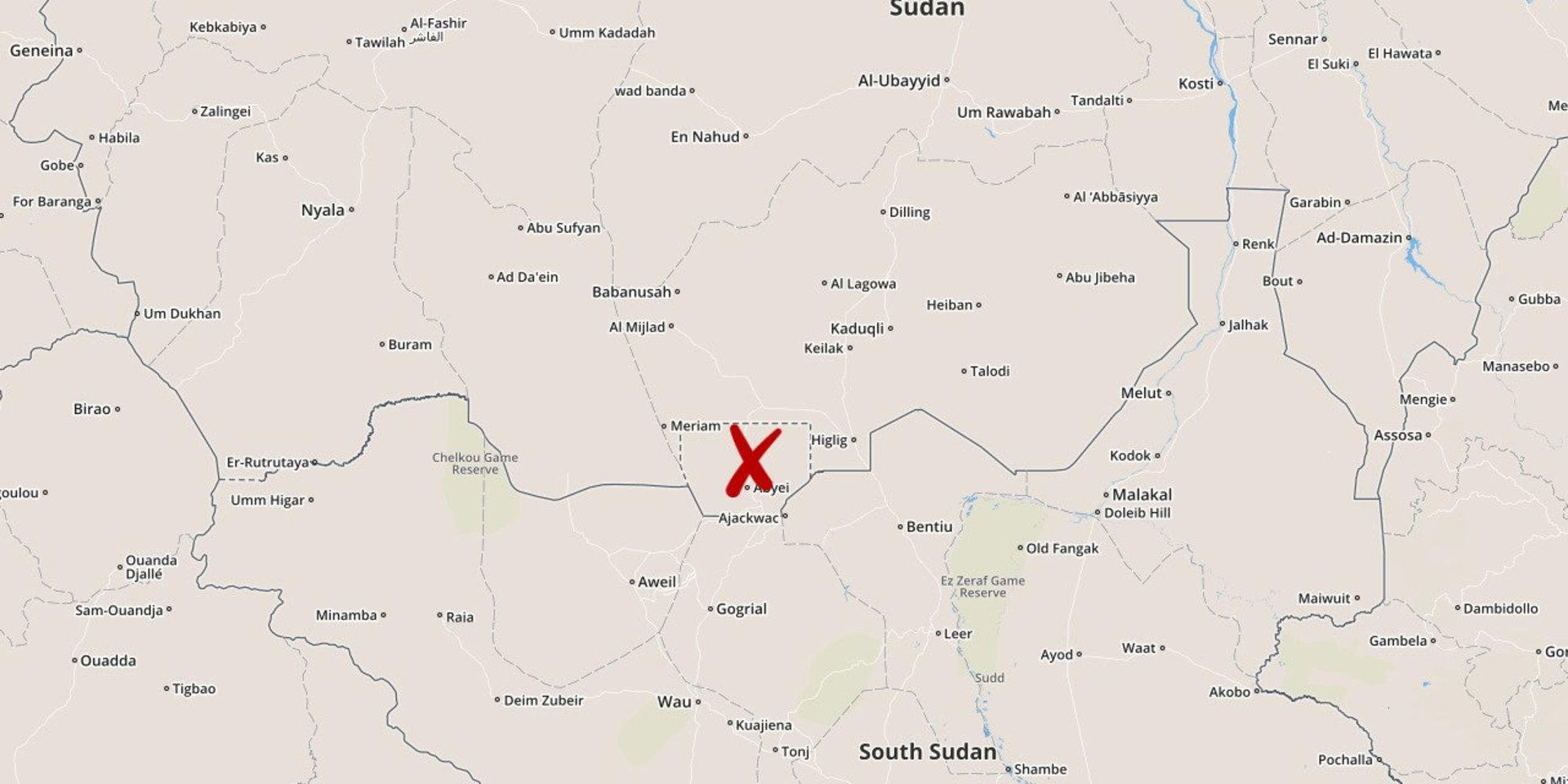 Den omtvistade gränsregionen Abyei.