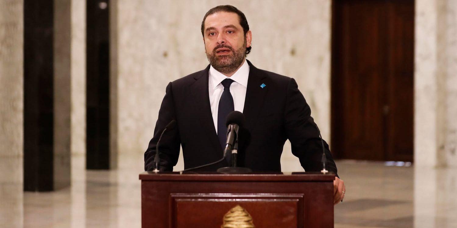 Libanons avgående premiärminister Saad al-Hariri säger sig frukta för sitt liv. Arkivbild.