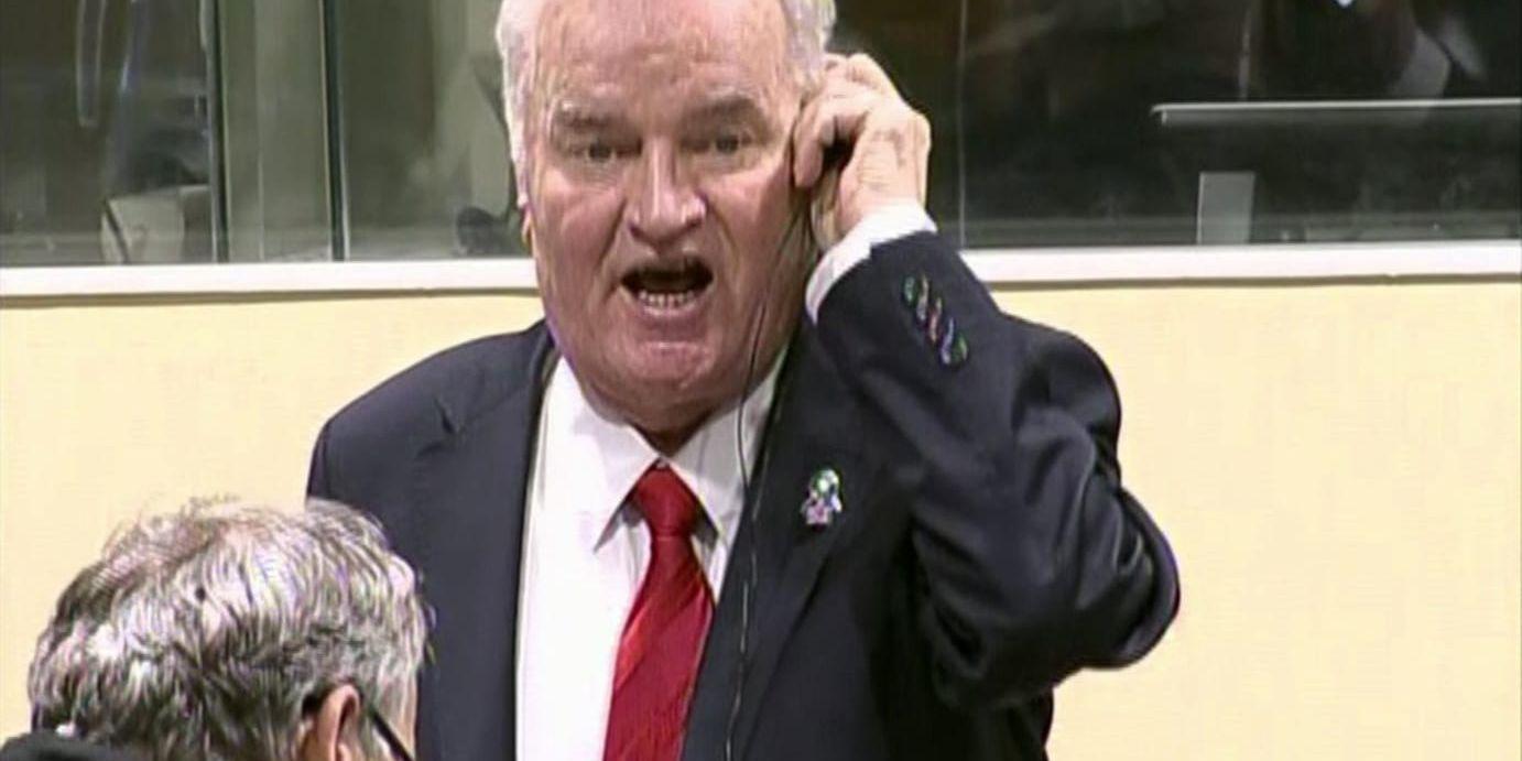 Ratko Mladic i FN:s krigsförbrytartribunal för det forna Jugoslavien.
