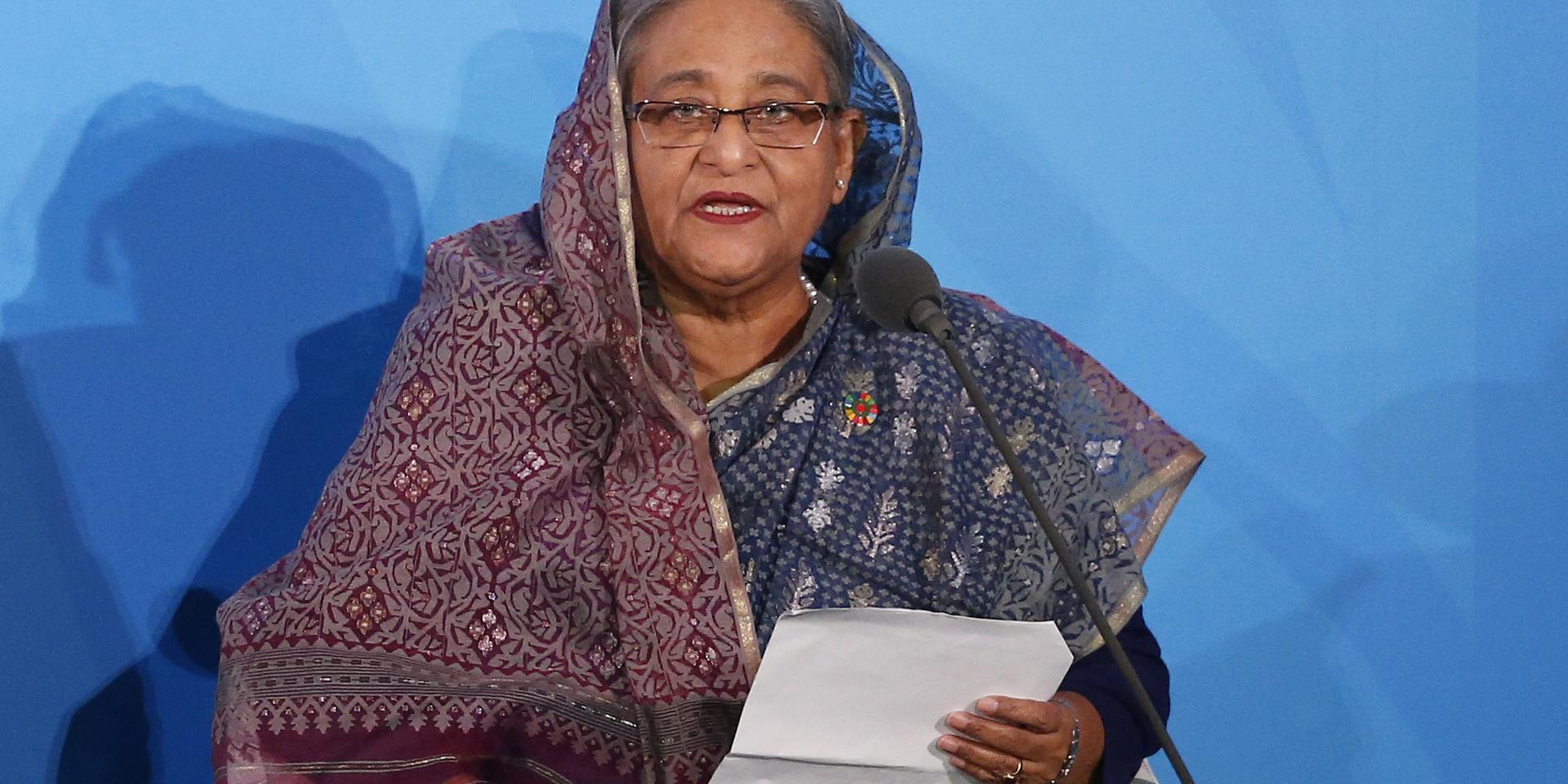 Bangladeshs premiärminister Sheikh Hasina. Arkivbild. 
